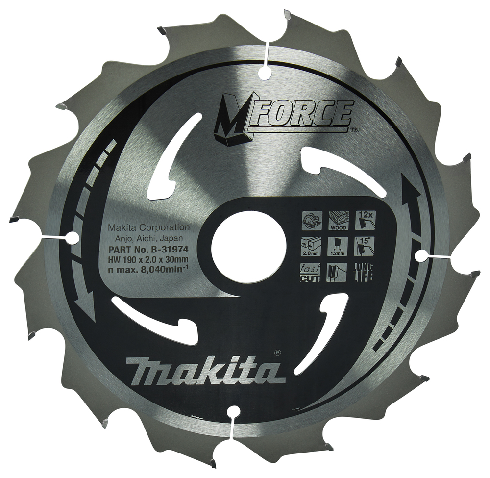 Makita Kreissägeblatt M-FORCE, 190X30X12Z