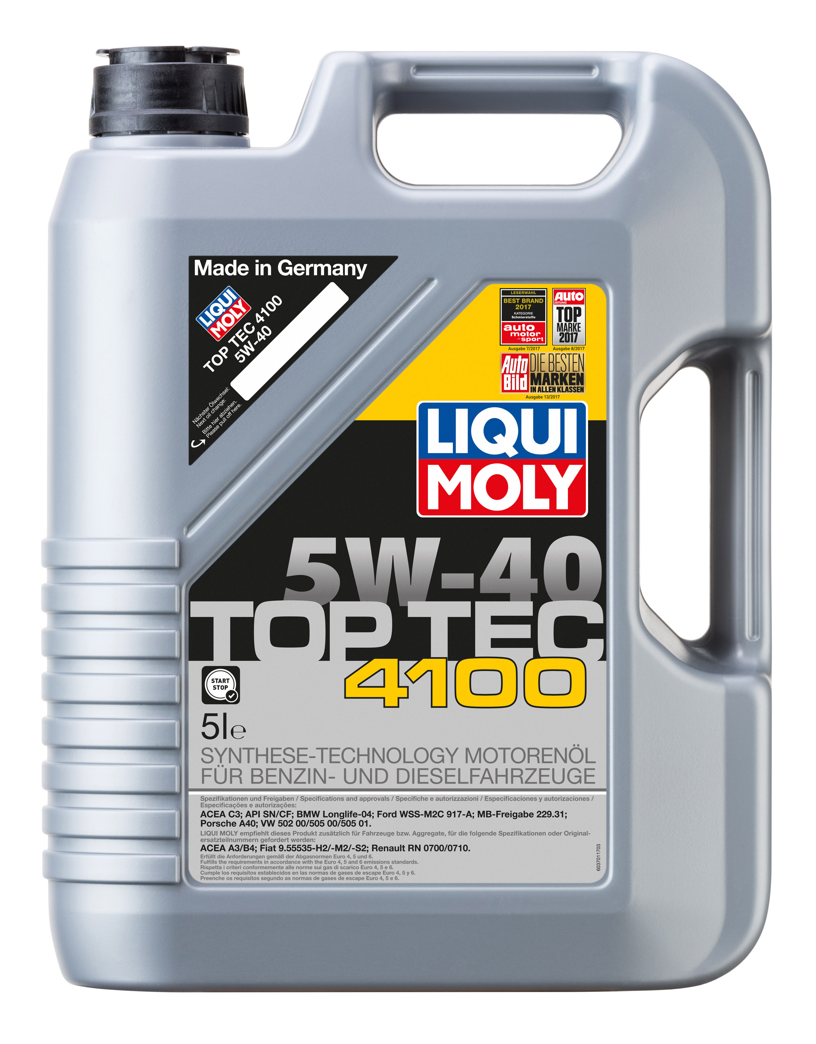 230724 LIQUI MOLY TOP TEC 4100 5W40 5L MERCEDES