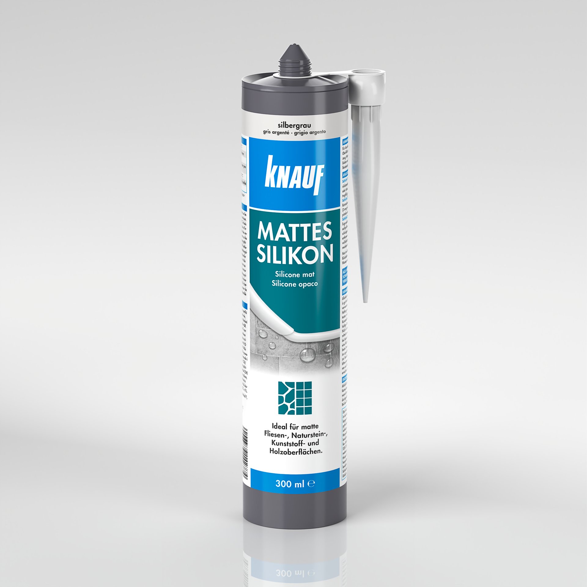 Knauf mattes silikon, silbergrau, 300 ml Knauf mattes silikon, silbergrau, 300 ml