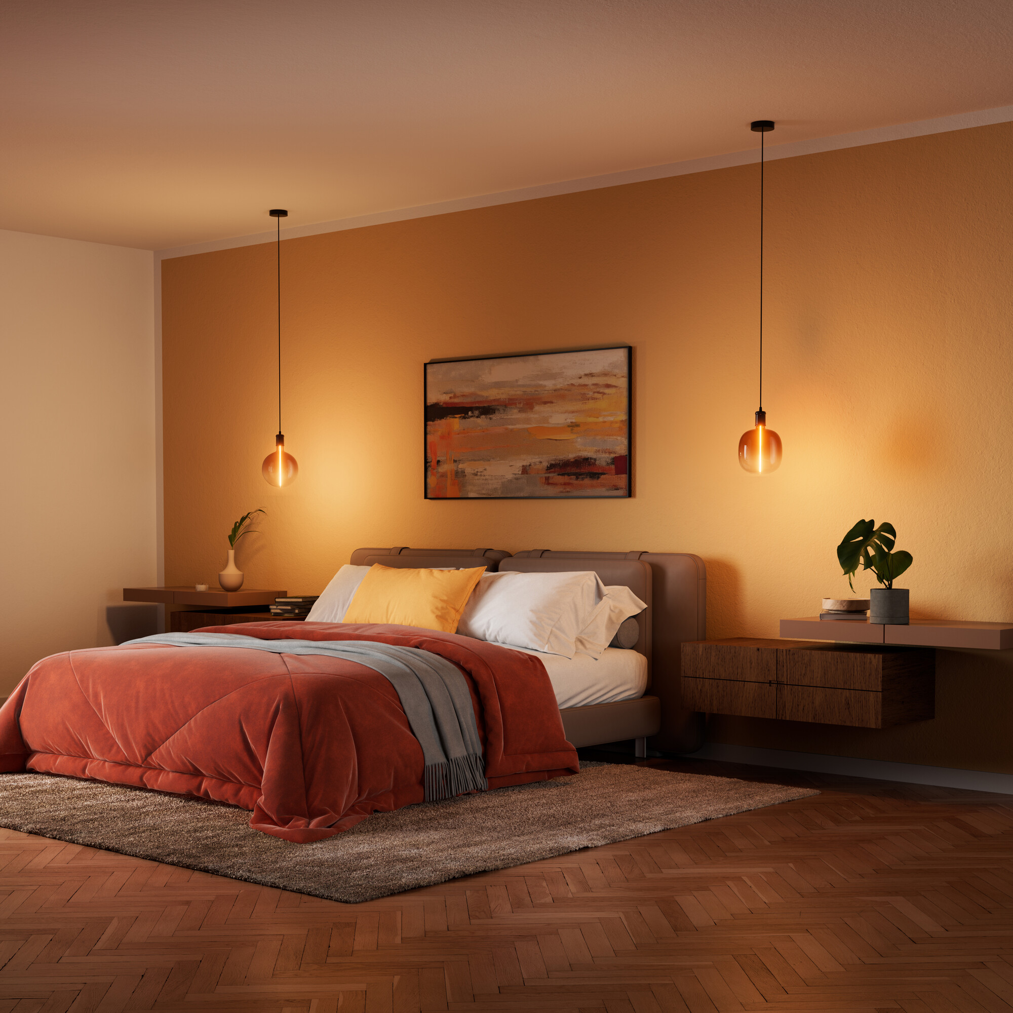 Osram Vintage 1906 Pendelleuchte Bobbin, E27, schwarz