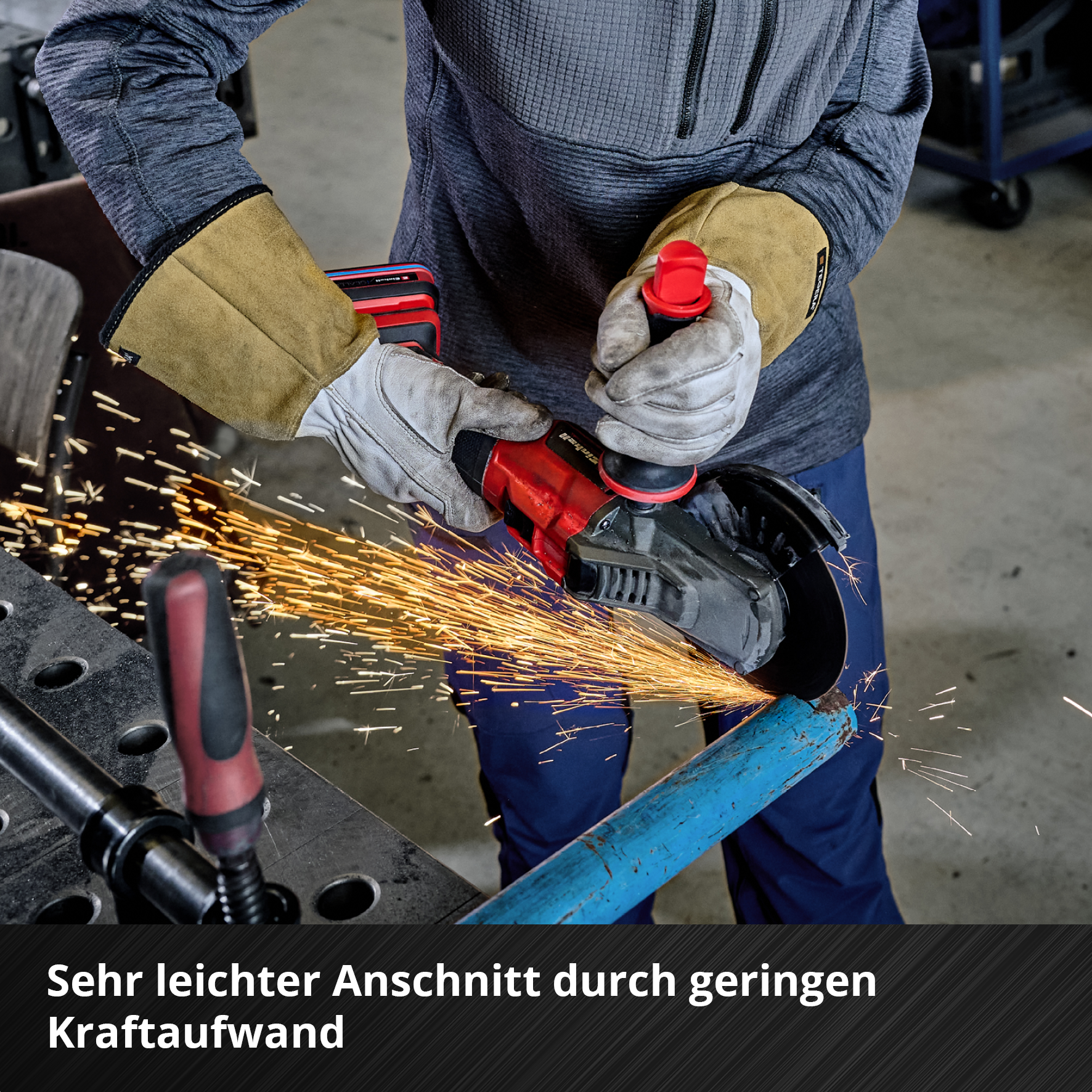 Einhell Inox-Gewebetrennscheiben-Set für Metall, gerade, extra du?nn, in Dose, 100-tlg., Ø 115 x 1 mm
