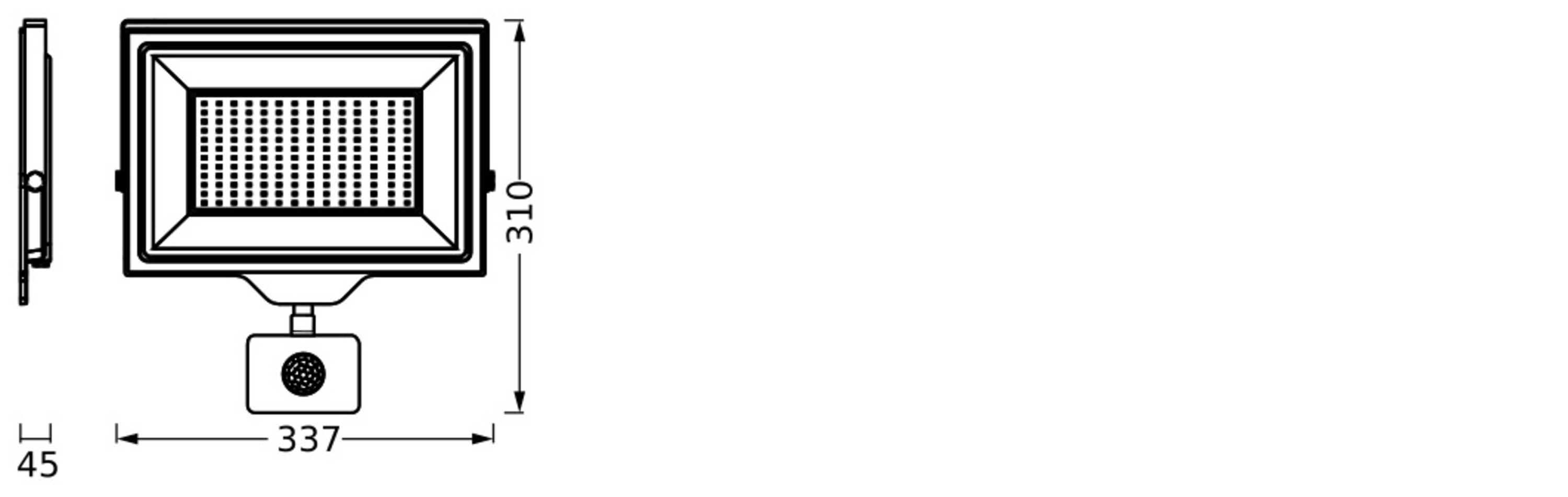 Osram Flutlicht Essential, Sensor, 150W, schwarz