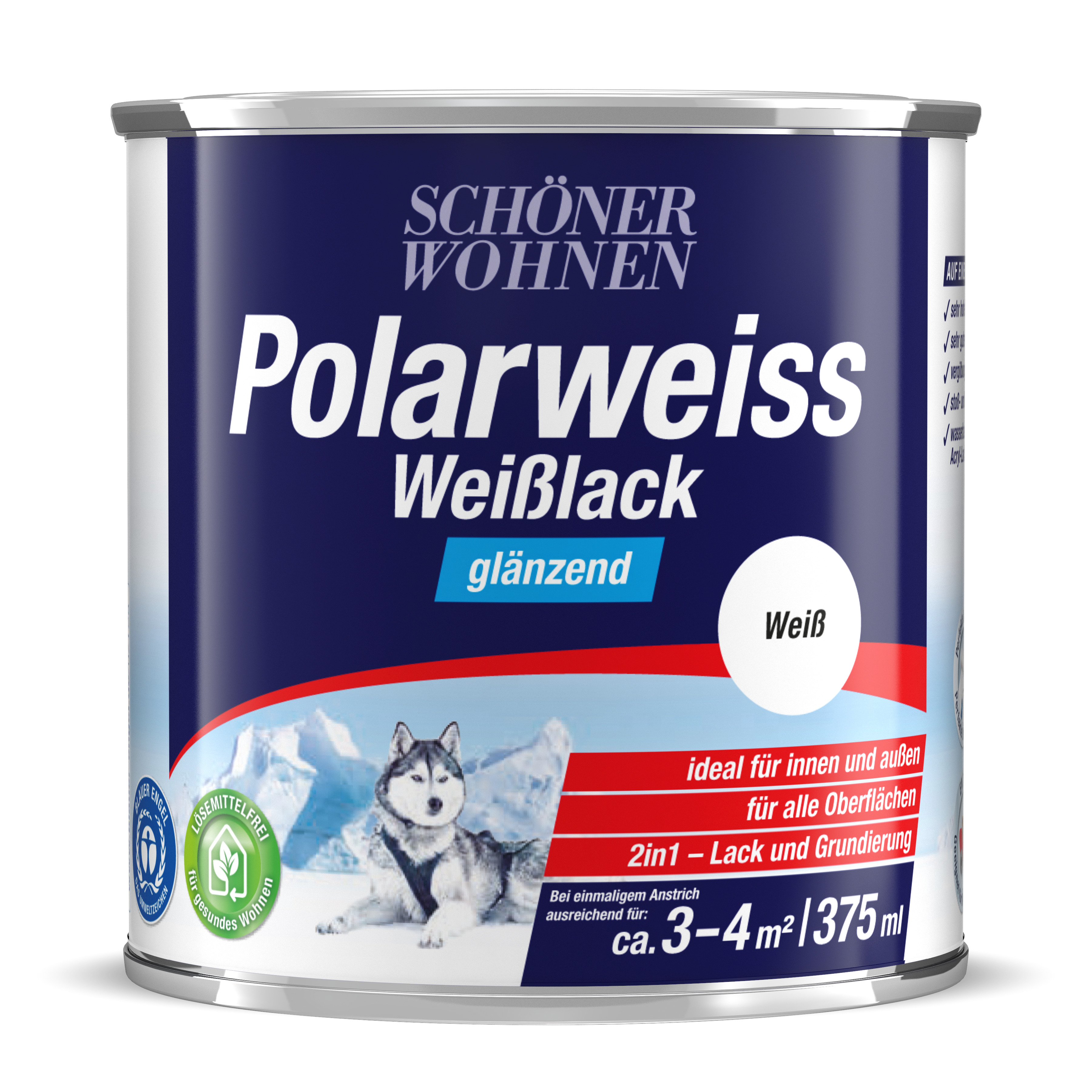 SW_9425-0375-0000 Schöner Wohnen Polarweiss Weißlack, glänzend