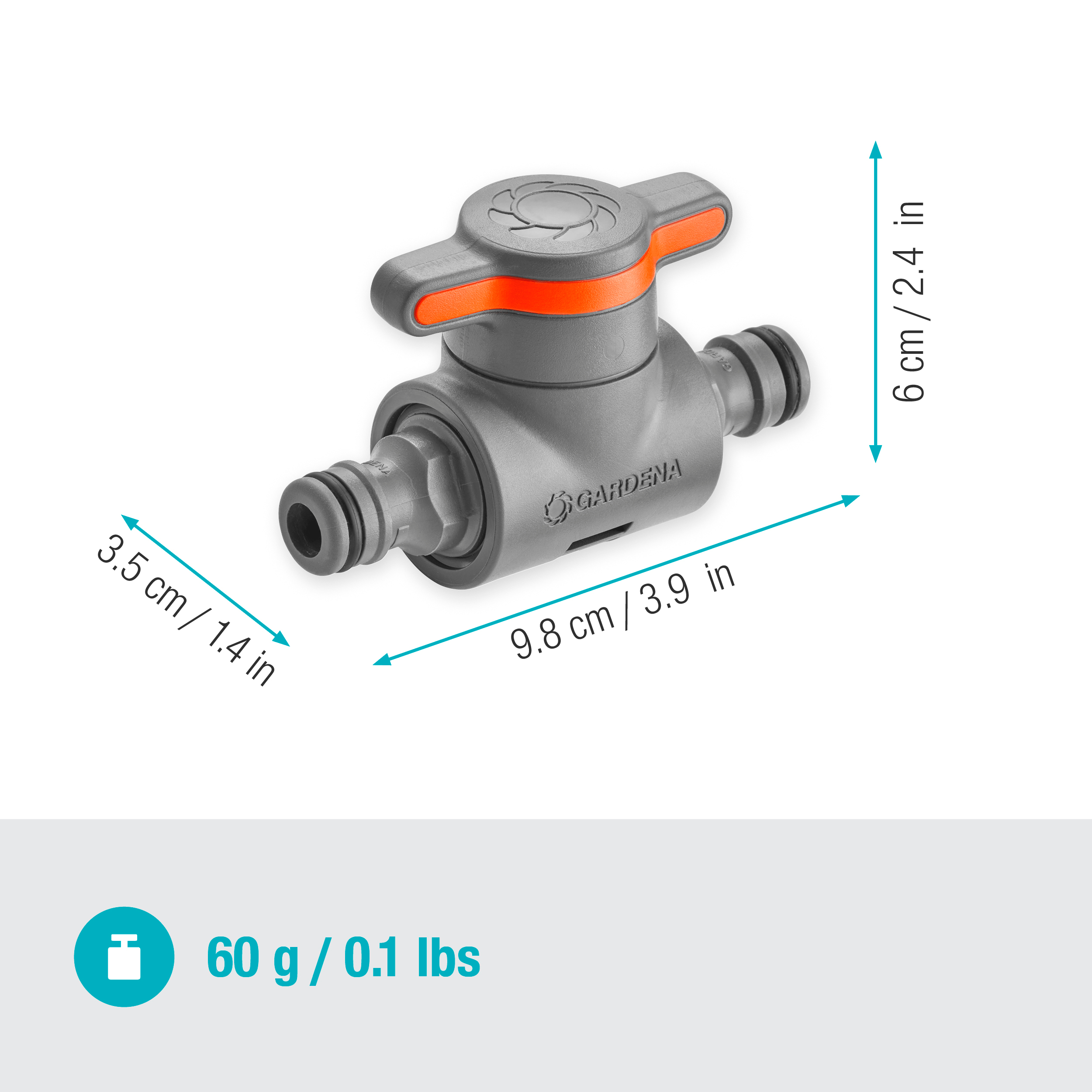 Gardena Kupplung mit Regulierventil, lose Gardena Kupplung mit Regulierventil, lose