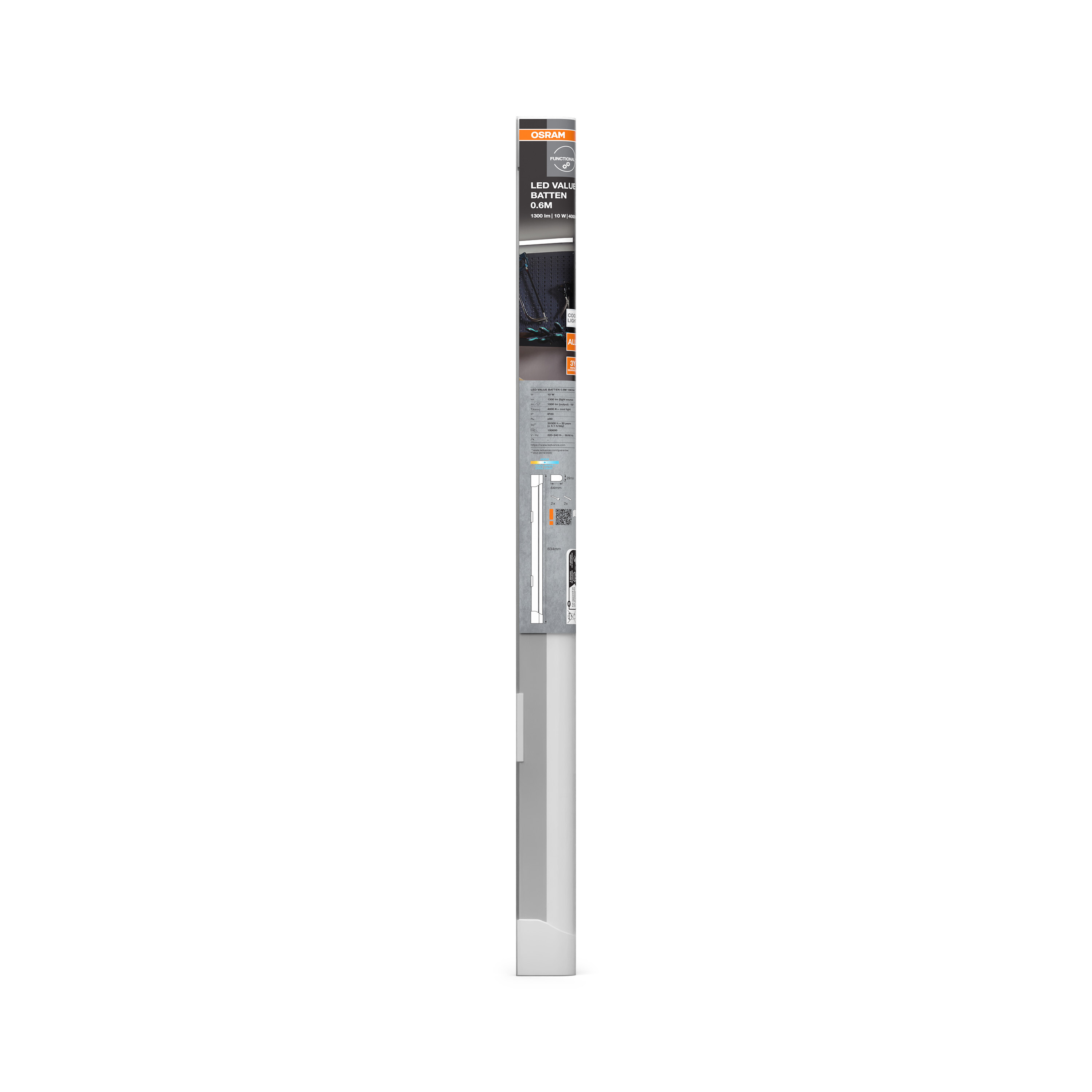 Osram Lichtleiste "LED Value Batten", 600 mm, 10W, 4000K
