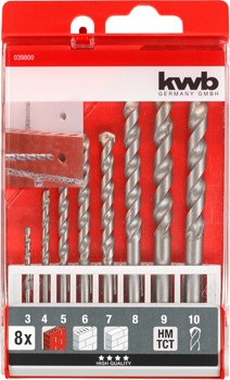 Kwb Hartmetall-Betonbohrersatz, 8-tlg. 