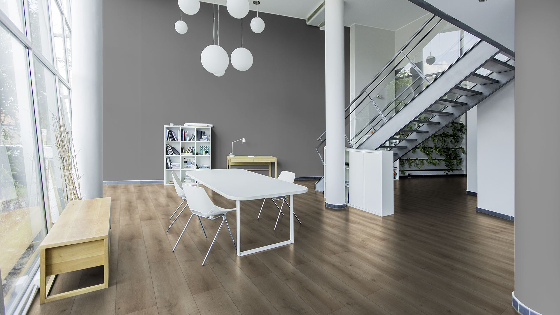 740720_11 Classen Laminatboden Waterresistent Oak Light Grey Brown