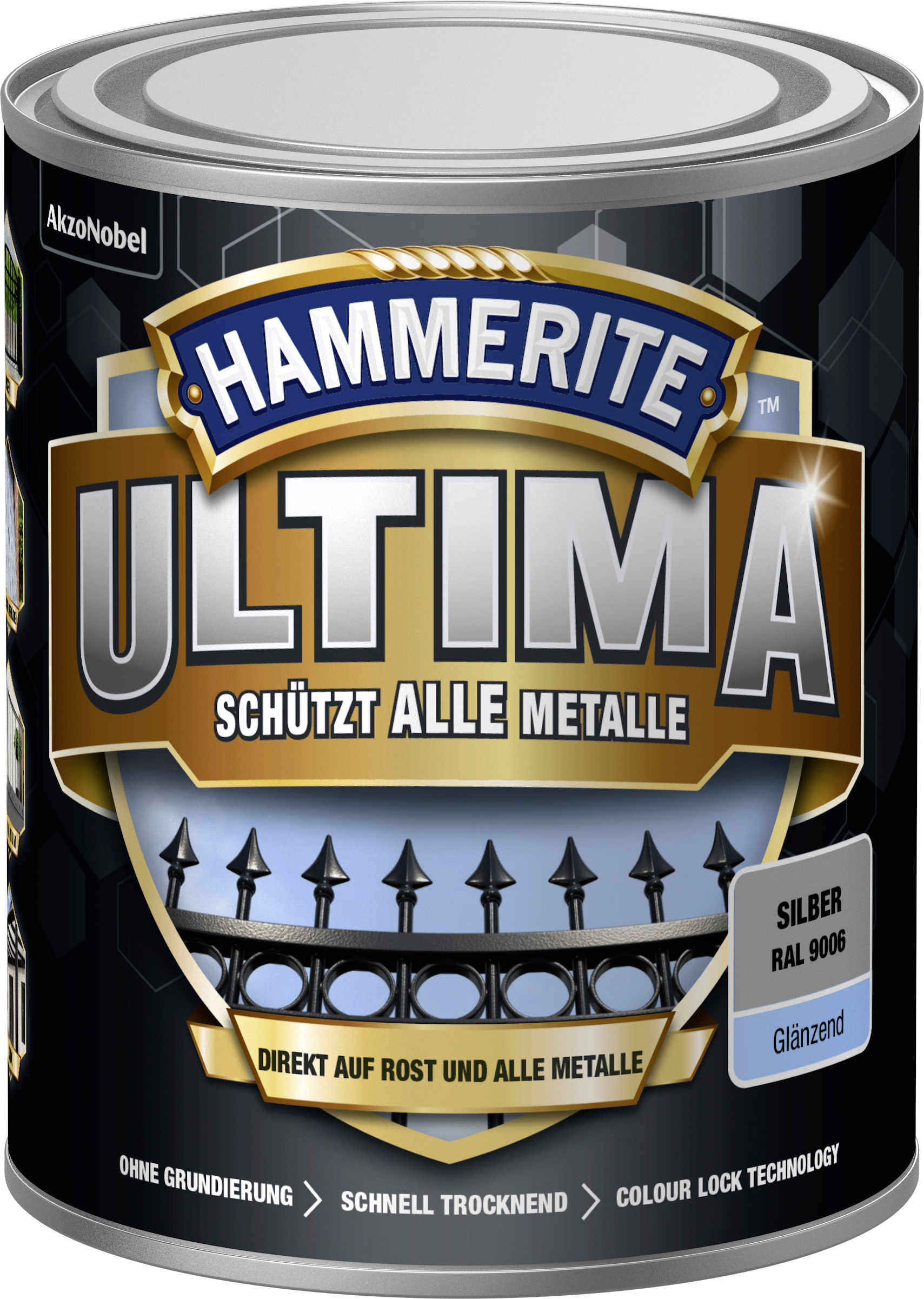 Hammerite Metall Schutzlack Ultima siber RAL9006, 750 ml Hammerite Metall Schutzlack Ultima siber RAL9006, 750 ml