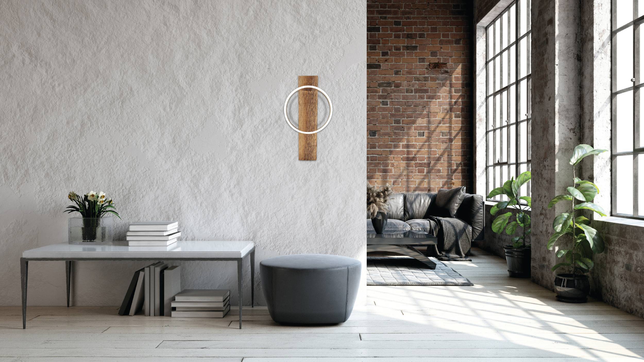 791361-6 Eglo Wandleuchte, SW/HOLZ RUST.BOYAL