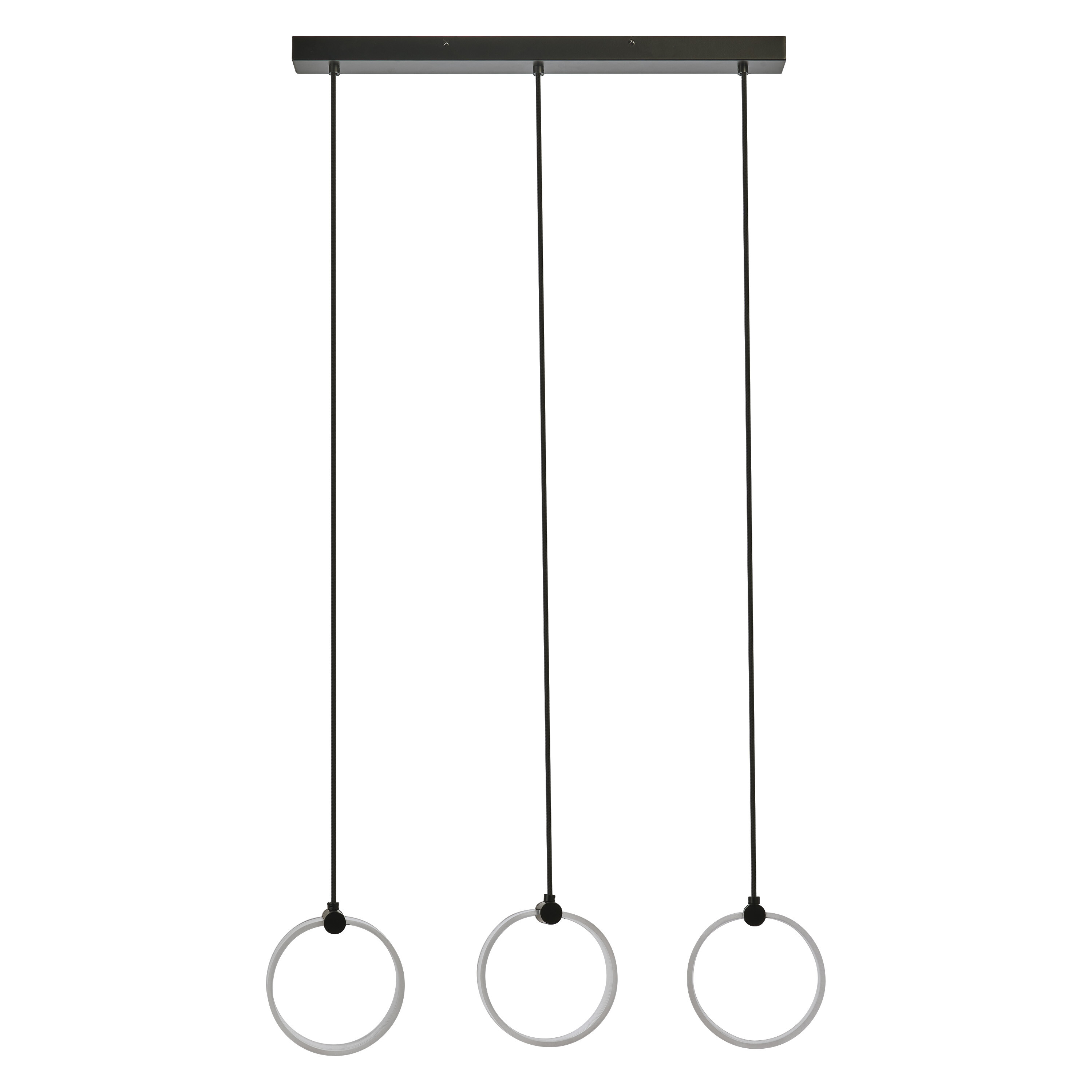 Osram Decor Runde Pendelleuchte, 3 Pendel, 20W, schwarz