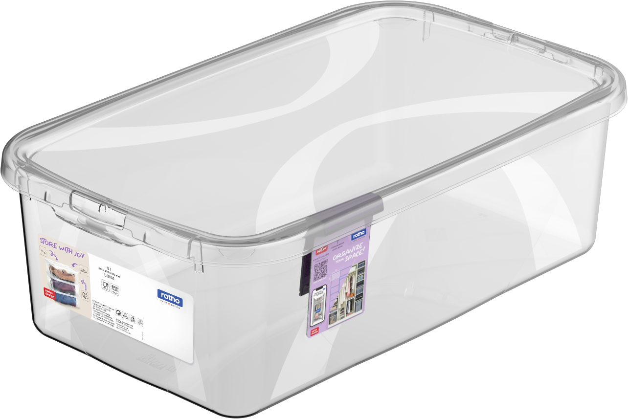 951833 Rotho Box LONA mit Deckel, 5 L