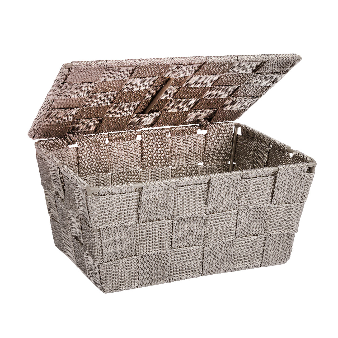 407818-Badkorb-mit-Deckel-Mod-Adria-taupe_FS_01 WENKO BADKORB ADRIA MIT DECKEL, TAUPE