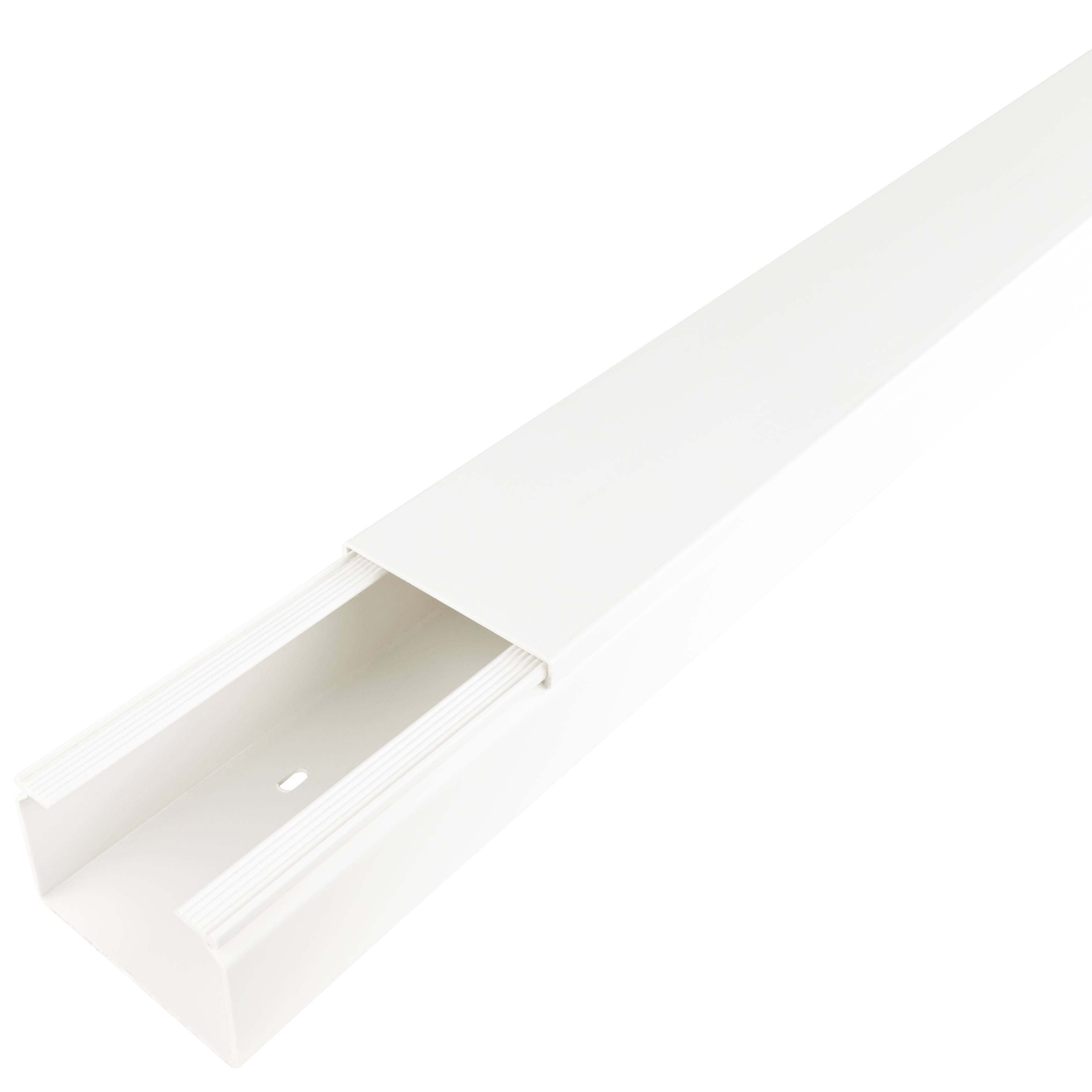 REV Kunststoffkanal 60 x 40 mm, 2 Meter, mit abnehmbaren Deckel, weiß