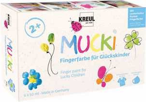 23050 MUCKI Fingerfarbe für Glückskinder 6er Set 50 ml