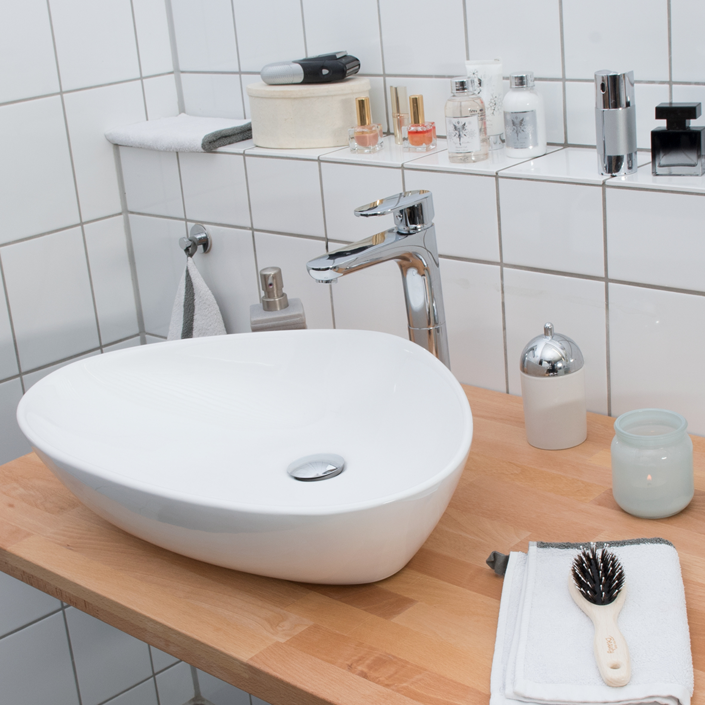 327732-pt2   AUFSATZWASCHTISCH PONTE 59CM WEIß