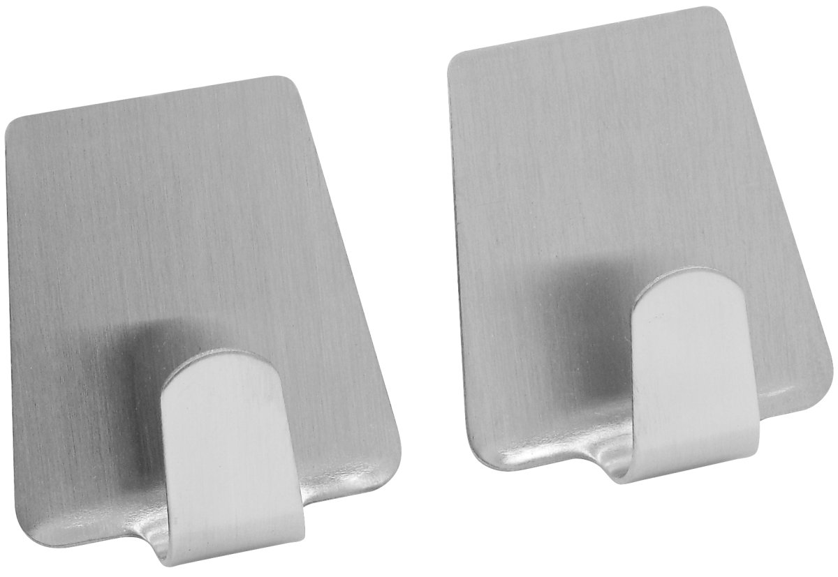 018409_01 FACKELMANN  2KLEBEHAKEN TRAPEZ 5CM EDELSTAH