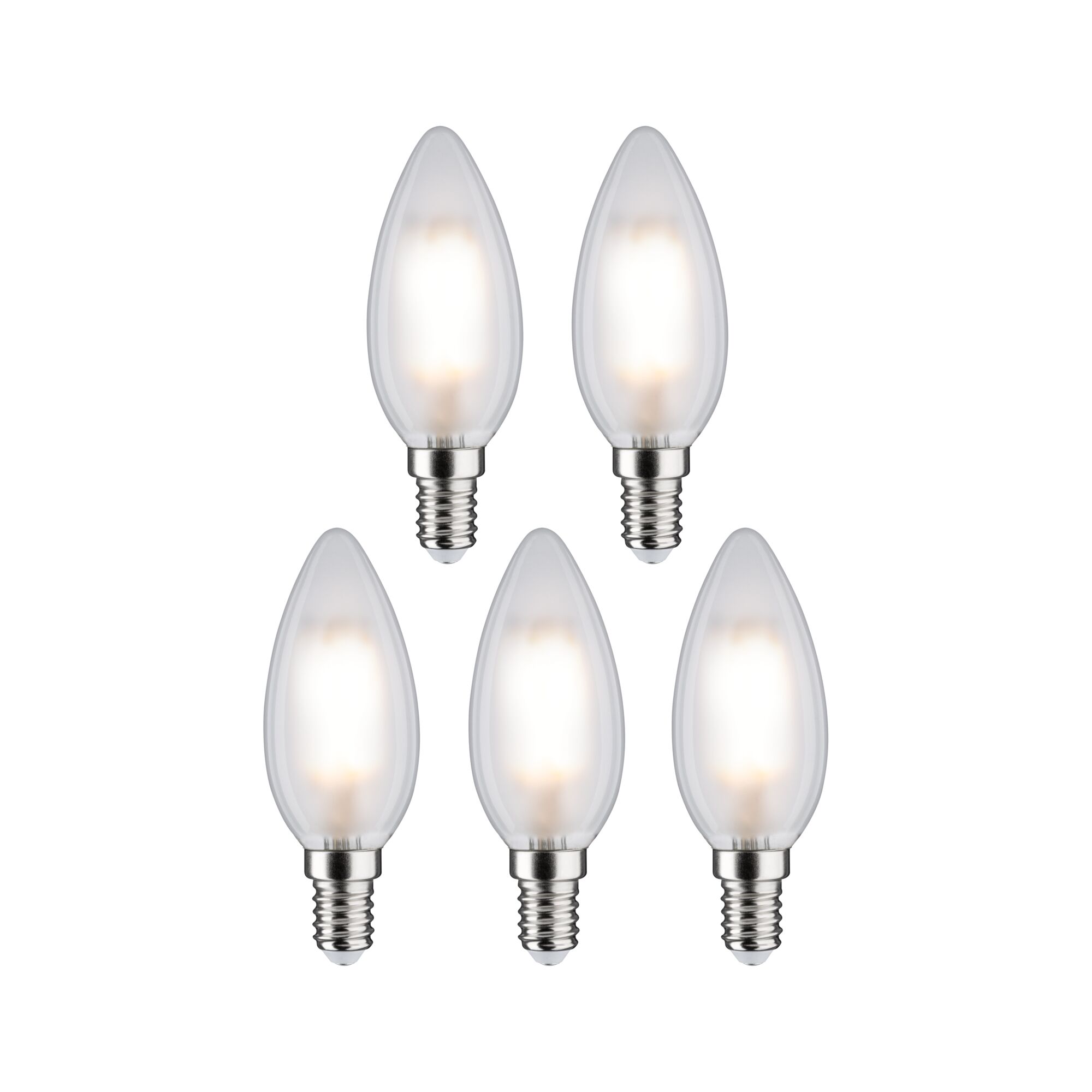 Paulmann LED 5er Pack Kerze, 470lm, 2700K, matt, E14, 230V Paulmann LED 5er Pack Kerze, 470lm, 2700K, matt, E14, 230V