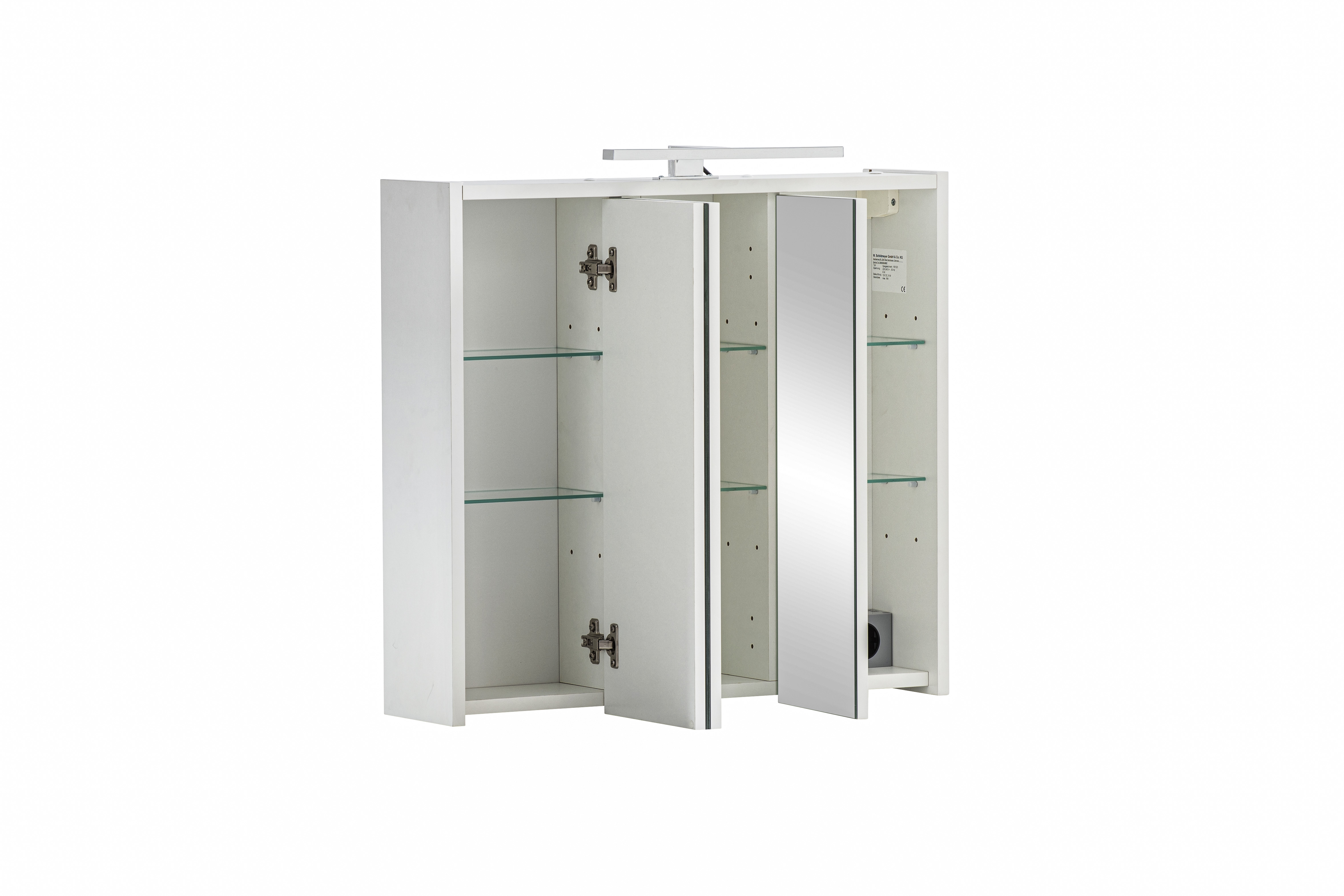 W. Schildmeyer Spiegelschrank 650.L Sasso, mattweiß W. Schildmeyer Spiegelschrank 650.L Sasso, mattweiß