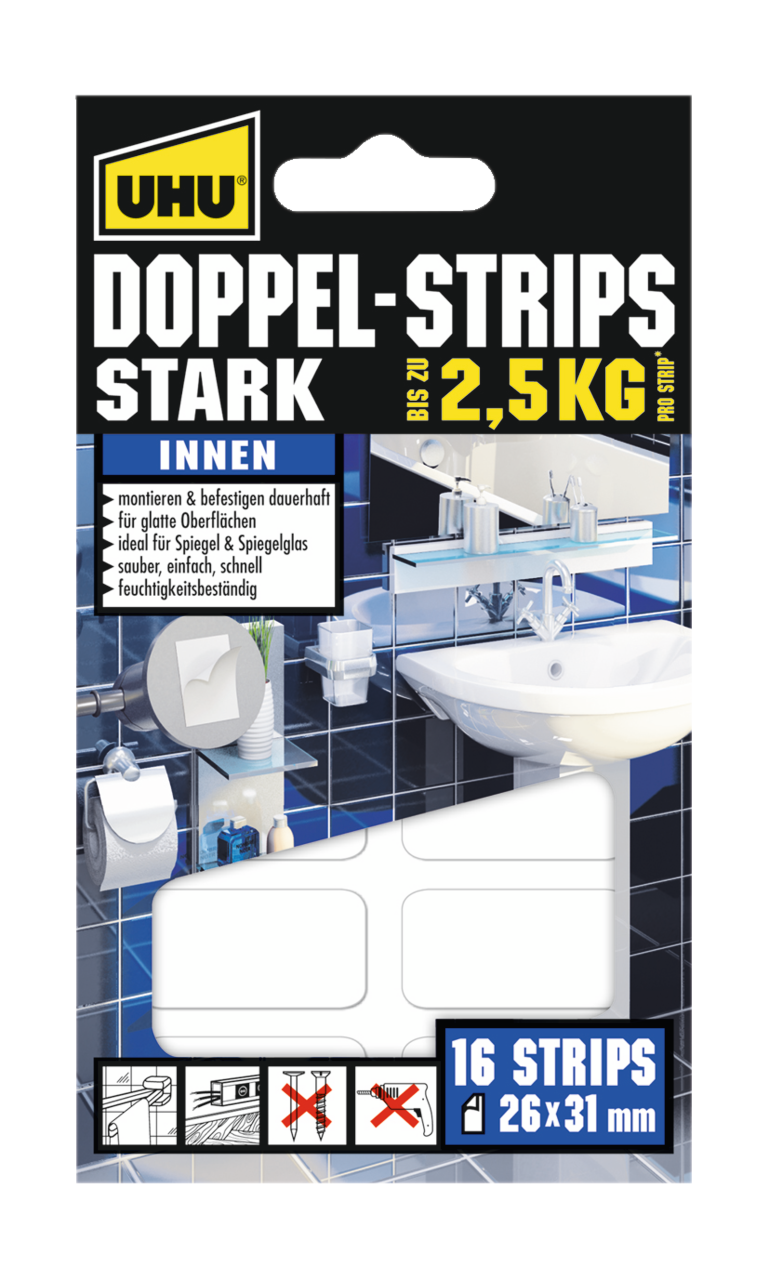 Uhu Doppelstrips stark Montage-Strips Uhu Doppelstrips stark Montage-Strips