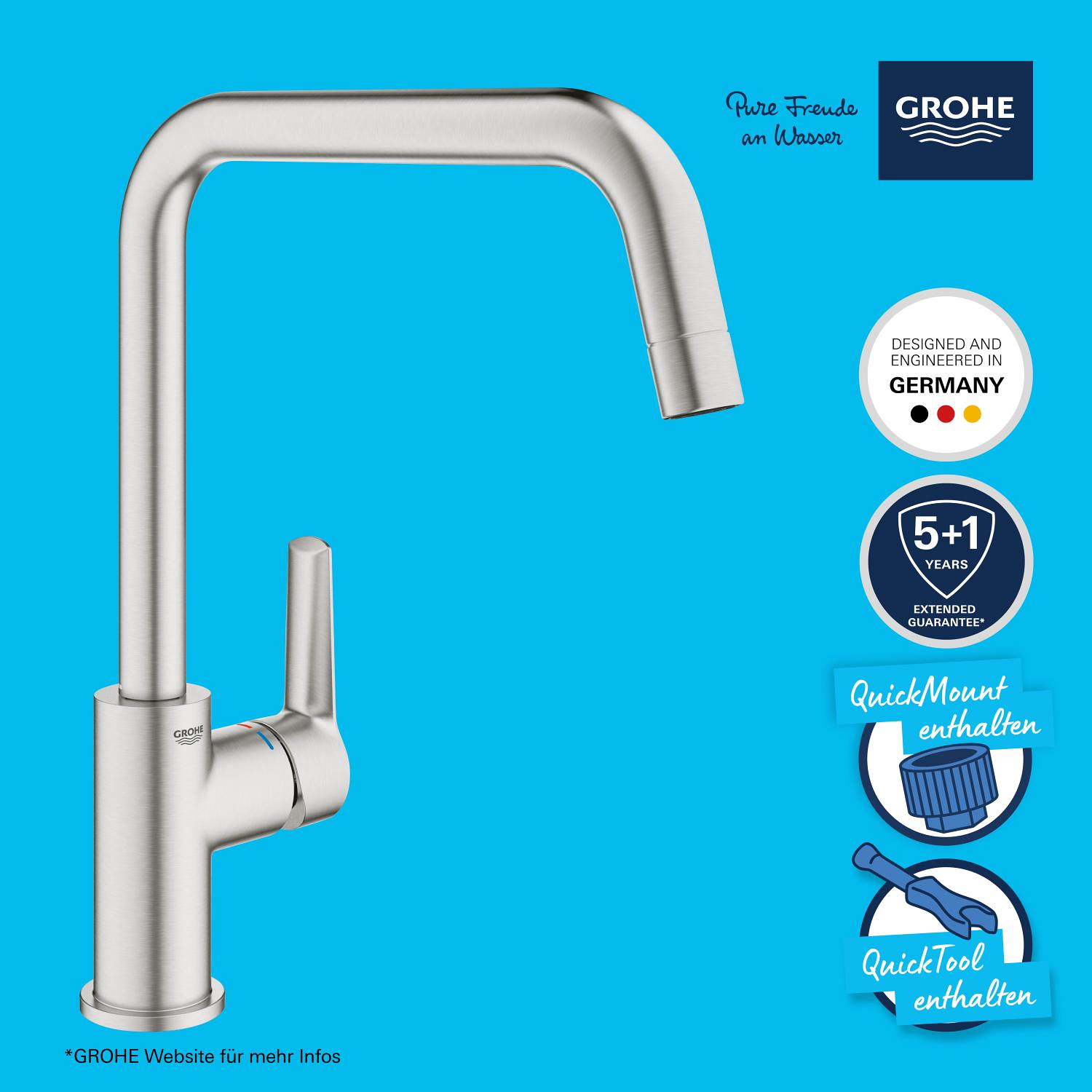 Grohe Start Einhand-Spültischbatterie, 1/2"