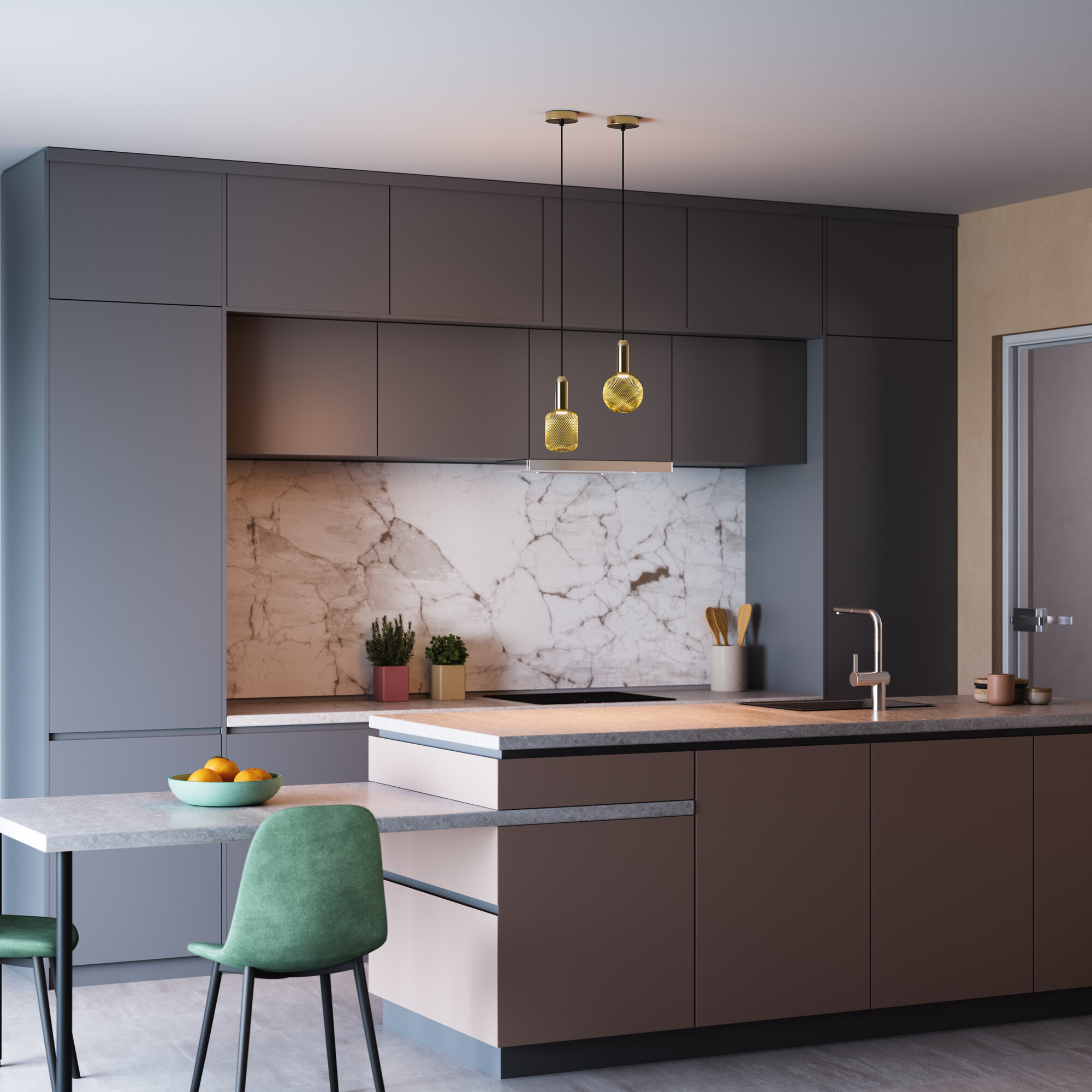 Osram LED Flatlampe 125 mm, gold, warmweiß, E27