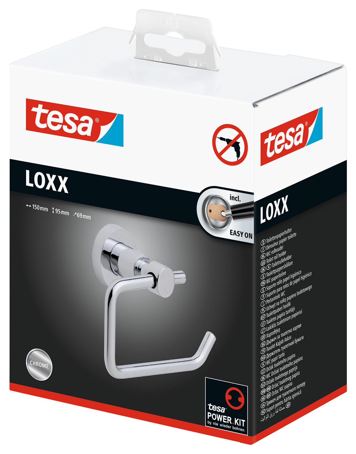 tesa Loxx Toilettenpapierhalter, ohne Deckel