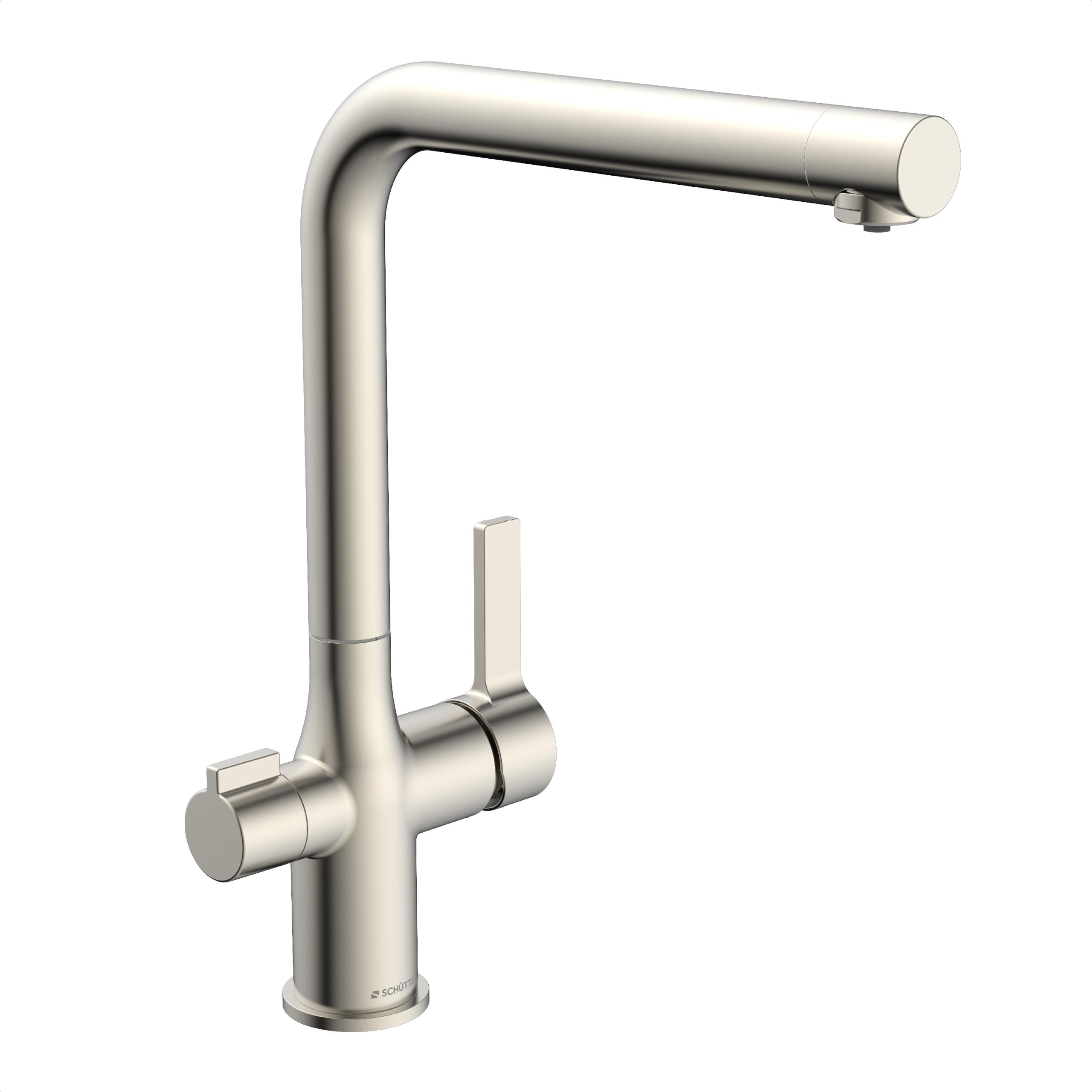 Schütte Trinkwasser-Spültischarmatur AQUASTAR PRO, Edelstahloptik, mit Filtersystem