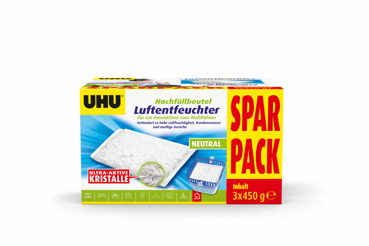 47015-UHU-LEF-ORIG-REF-3x450g-Sparpack-DFI-packshot_96dpi_1280x853px_E_NR-40586 Uhu Nachfüllbeutel Luftentfeuchter Sparpack