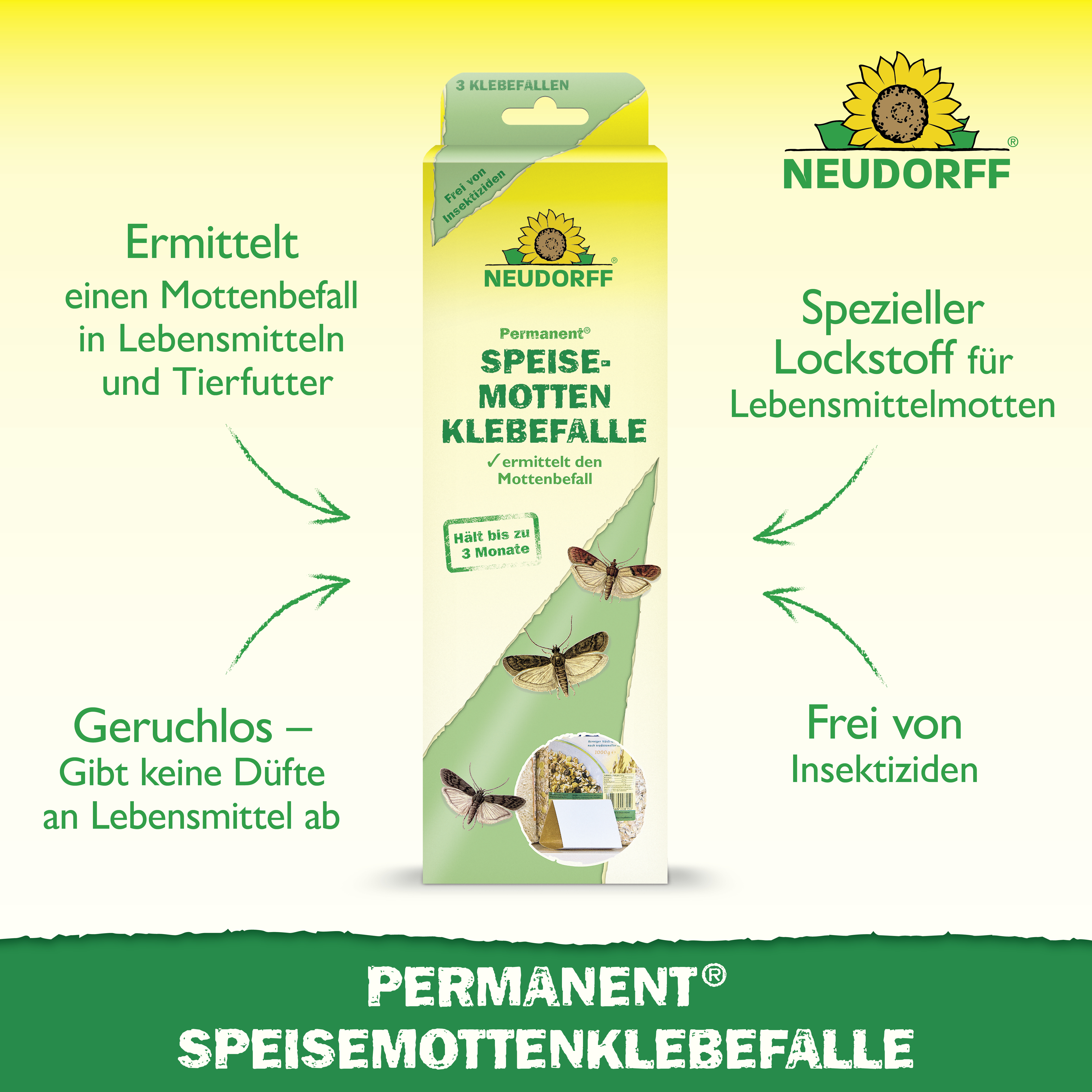 Neudorff Permanent SpeisemottenKlebefalle