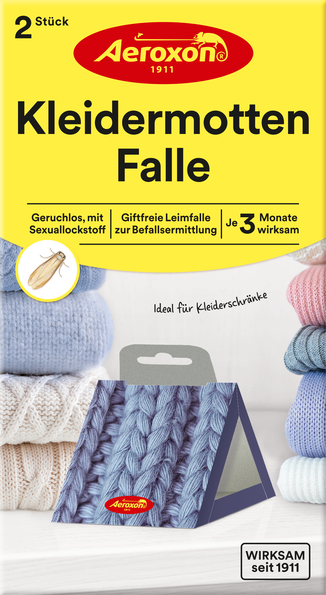 Aeroxon Kleidermotten-Falle, 2 Stück Aeroxon Kleidermotten-Falle, 2 Stück