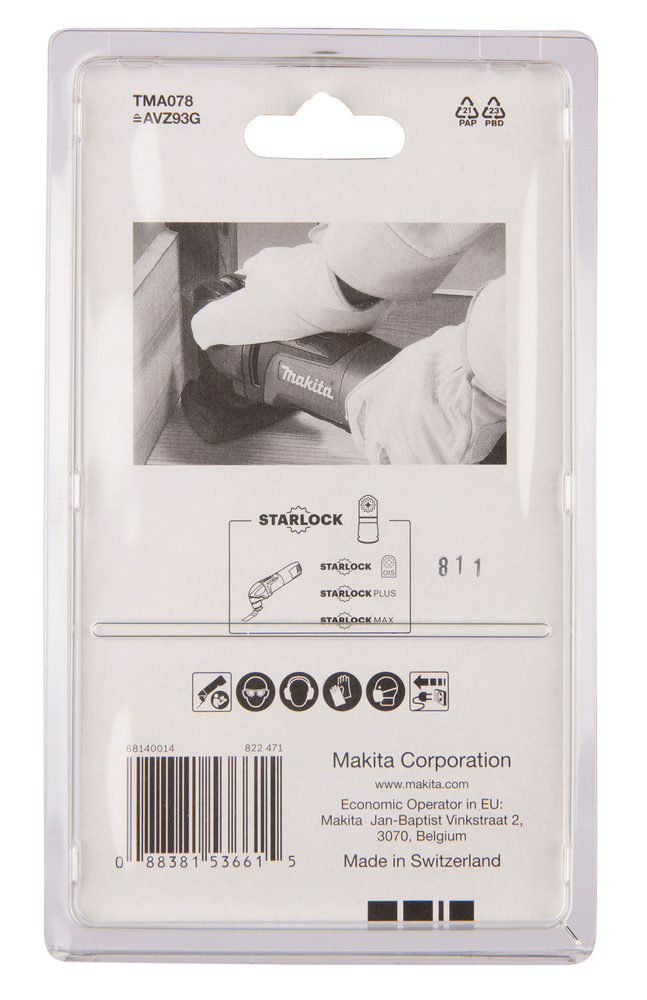 Makita Delta-Schleifplatte Klett TMA078