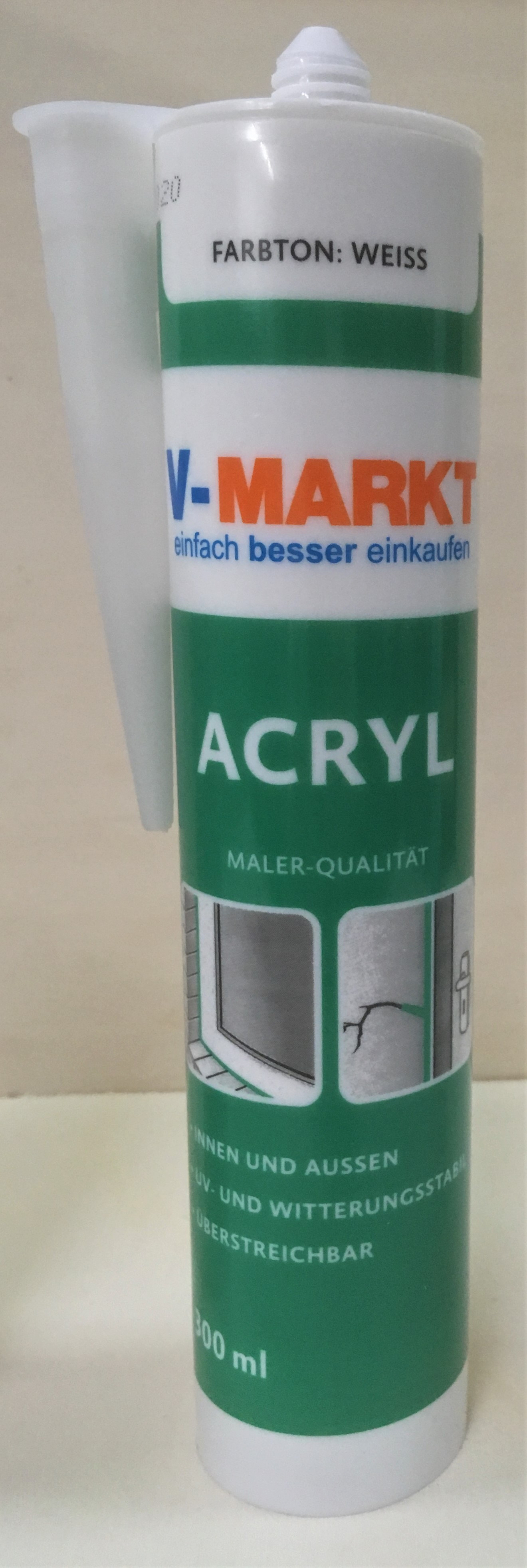 080727-VM-Acryl V-Baumarkt Acrylat, 300 ml, weiß