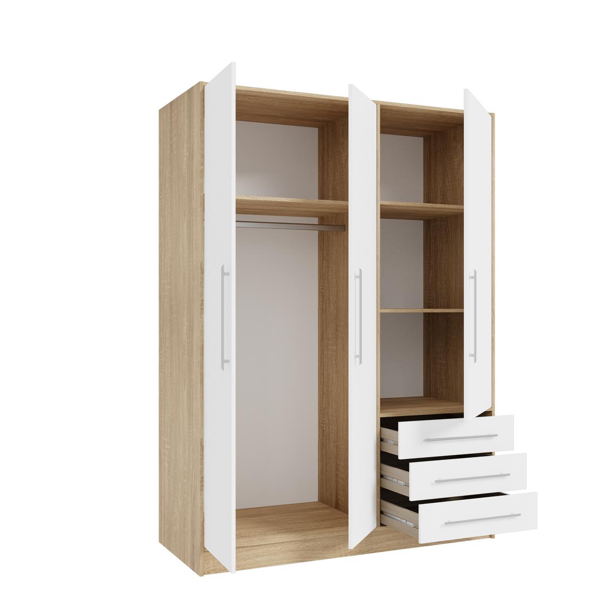 K1600_JPTS84-Q36F-W_08 Forte Kleiderschrank J1, 144 x 200 cm