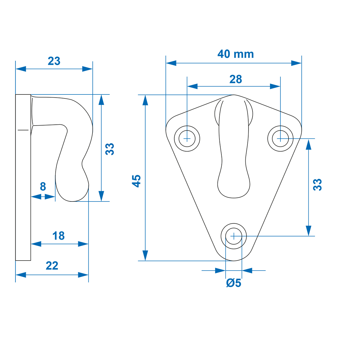 8717568799698_5 PROPLUS PLANENHAKEN METALL 40X45MM