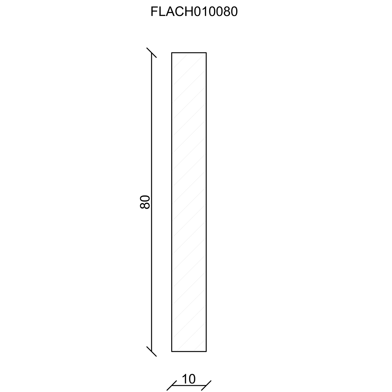 544033-Querschnitt Neuhofer Flachleiste, Fichte/Kiefer astrein roh
