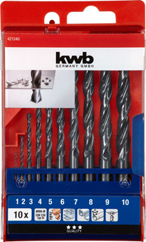 421340-300 Kwb HSS-Spiralbohrer, 1 -10 mm