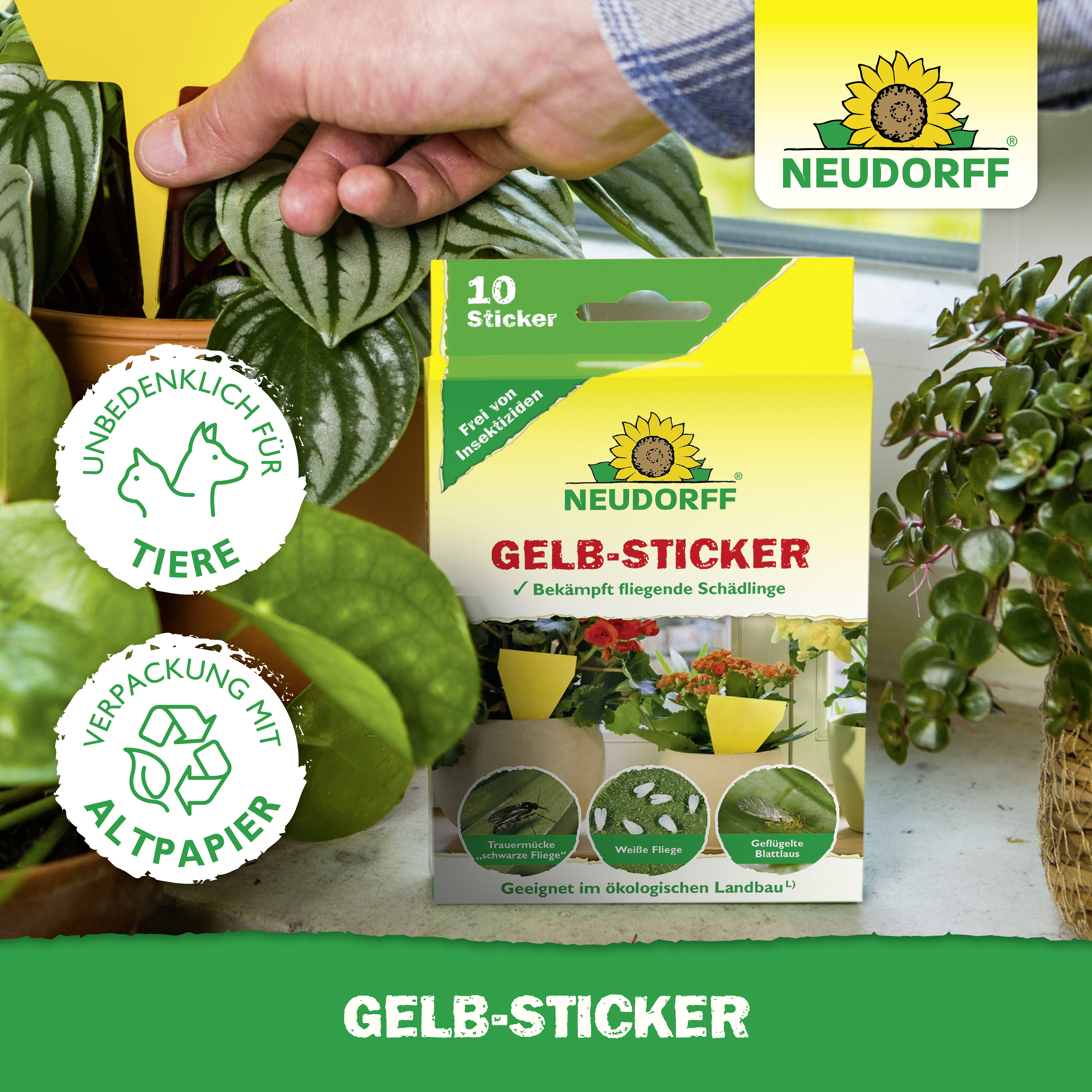 Neudorff Gelb-Sticker