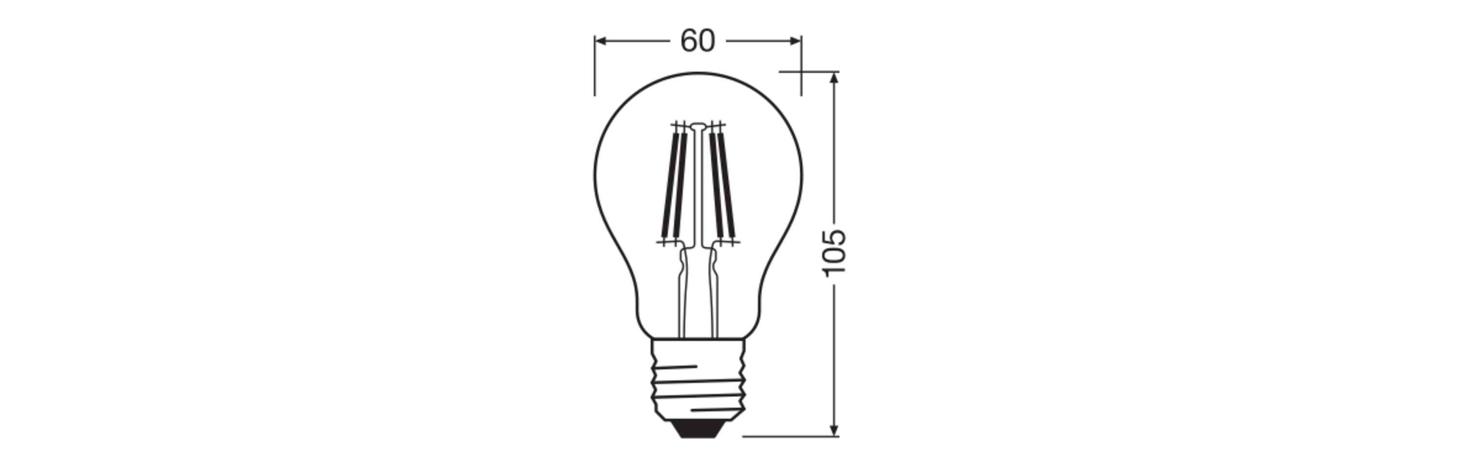 Osram LED Retrofit Classic A Lampe, E27, Kaltweiß