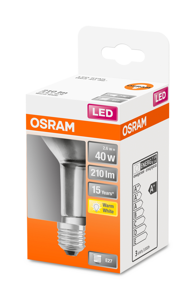 OSRAM LEUCHTMITTEL LED R6340 3,3W/827 E27 230V 