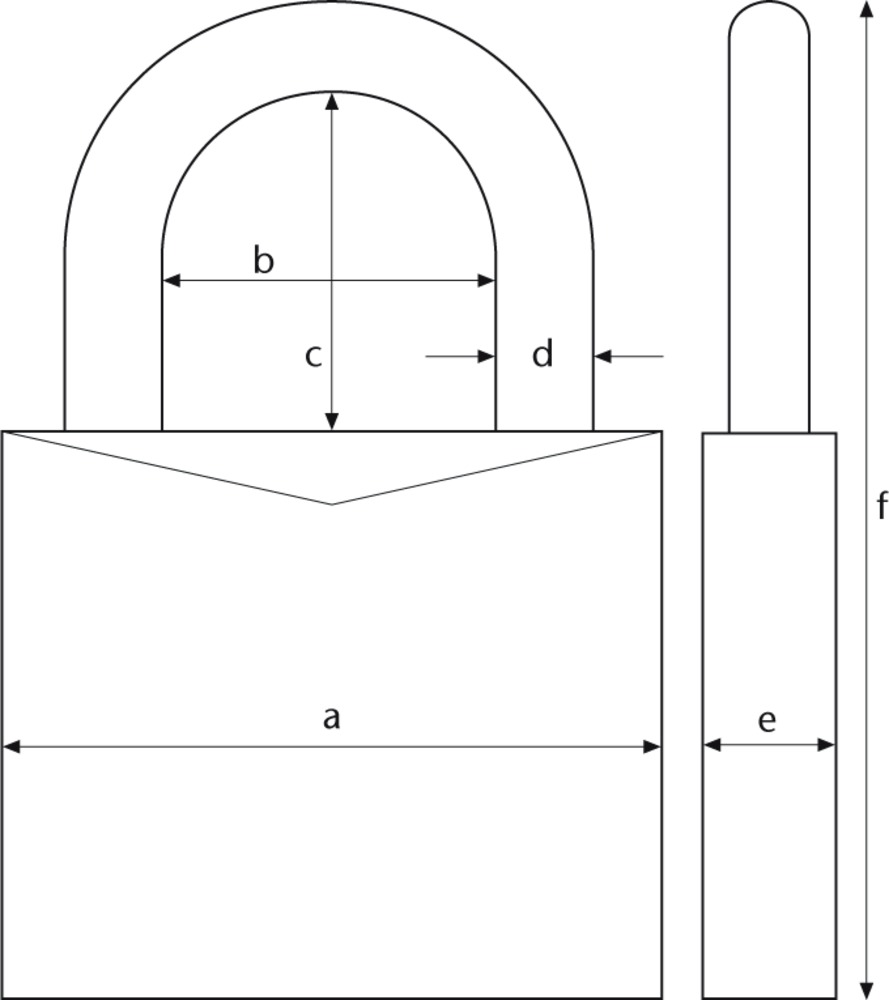 Abus Messing-Hangschloss 70IB/45