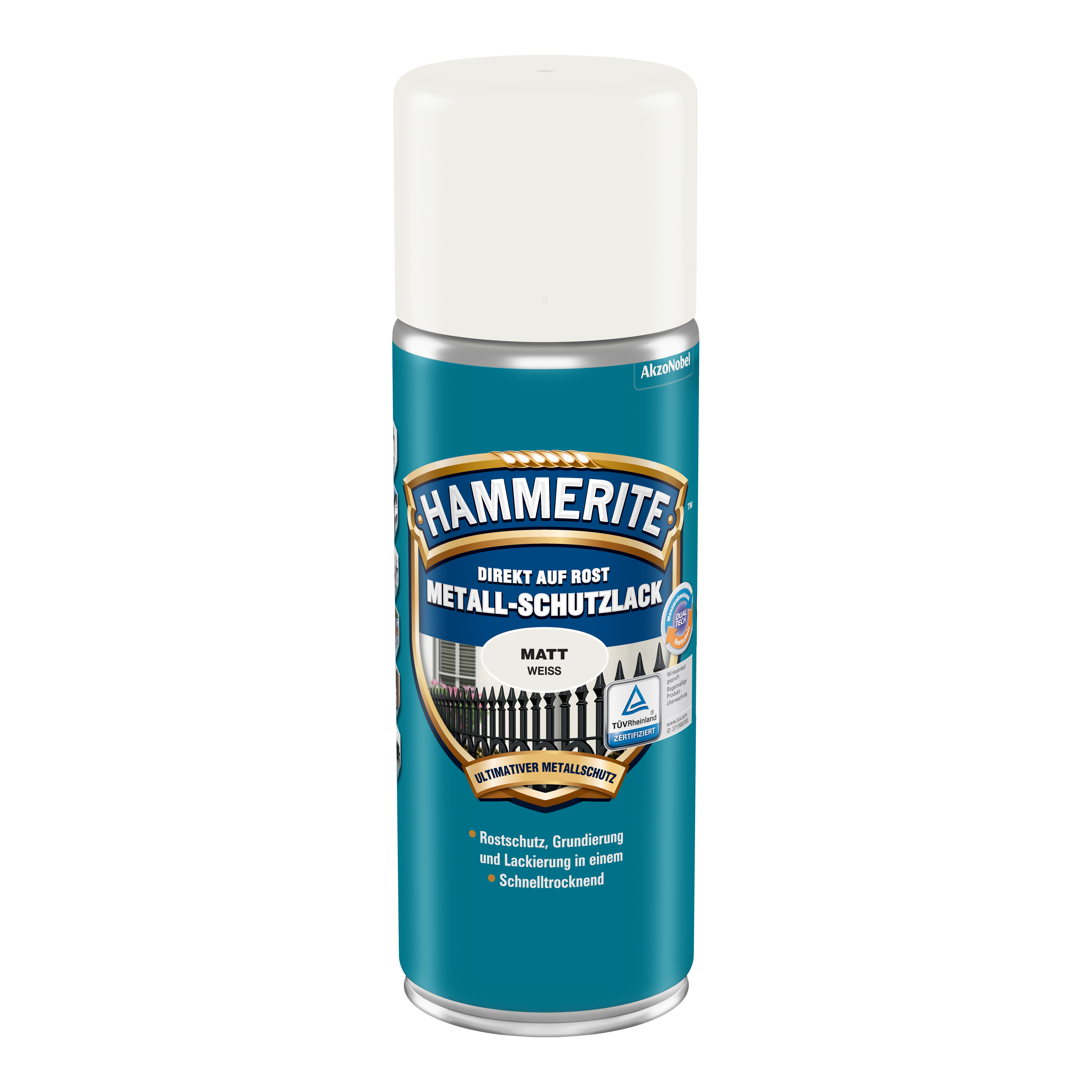 Hammerite Metall Schutzlack Spray, matt weiß, 400 ml Hammerite Metall Schutzlack Spray, matt weiß, 400 ml