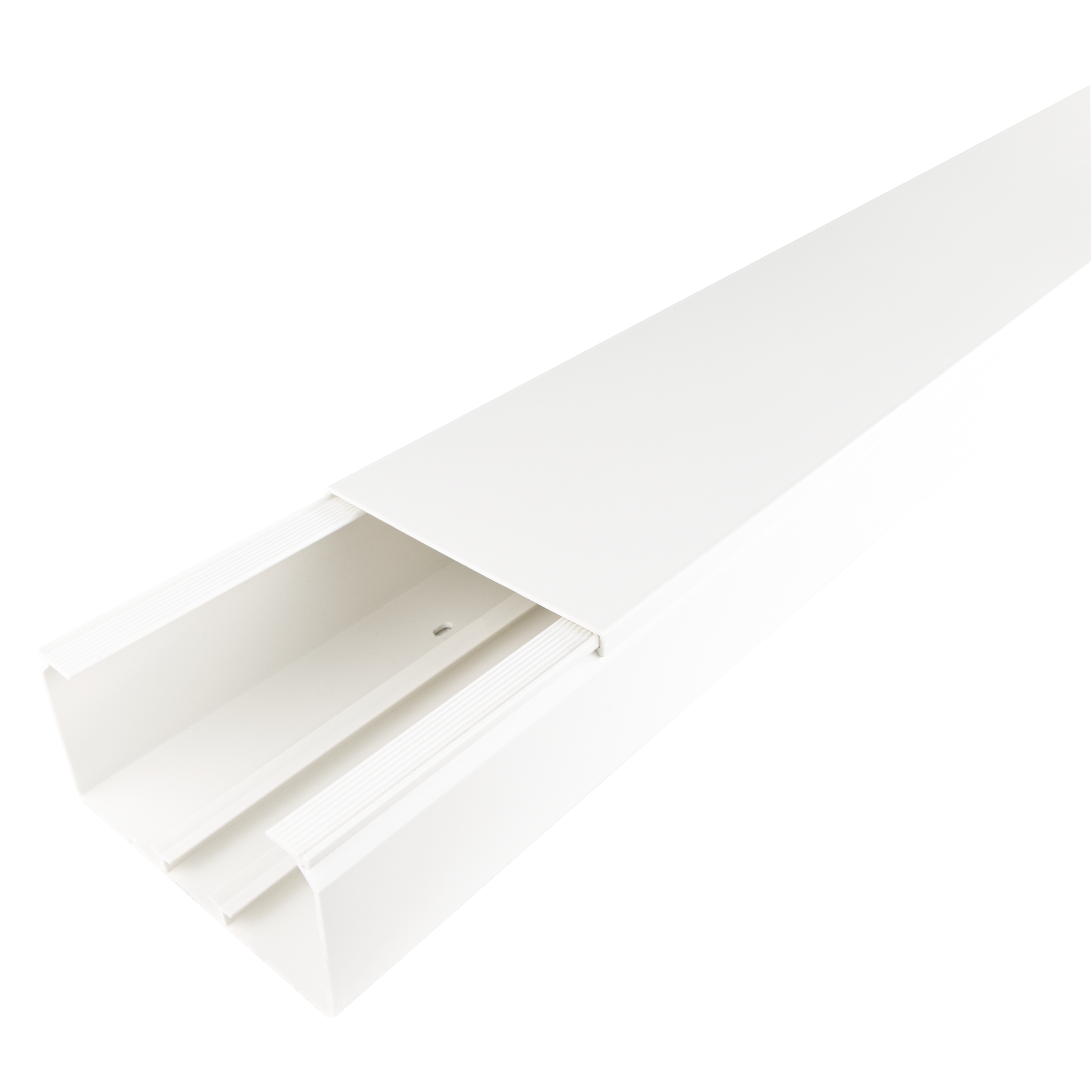 REV Kunststoffkanal 110 x 60 mm, 2 Meter, mit abnehmbaren Deckel, weiß