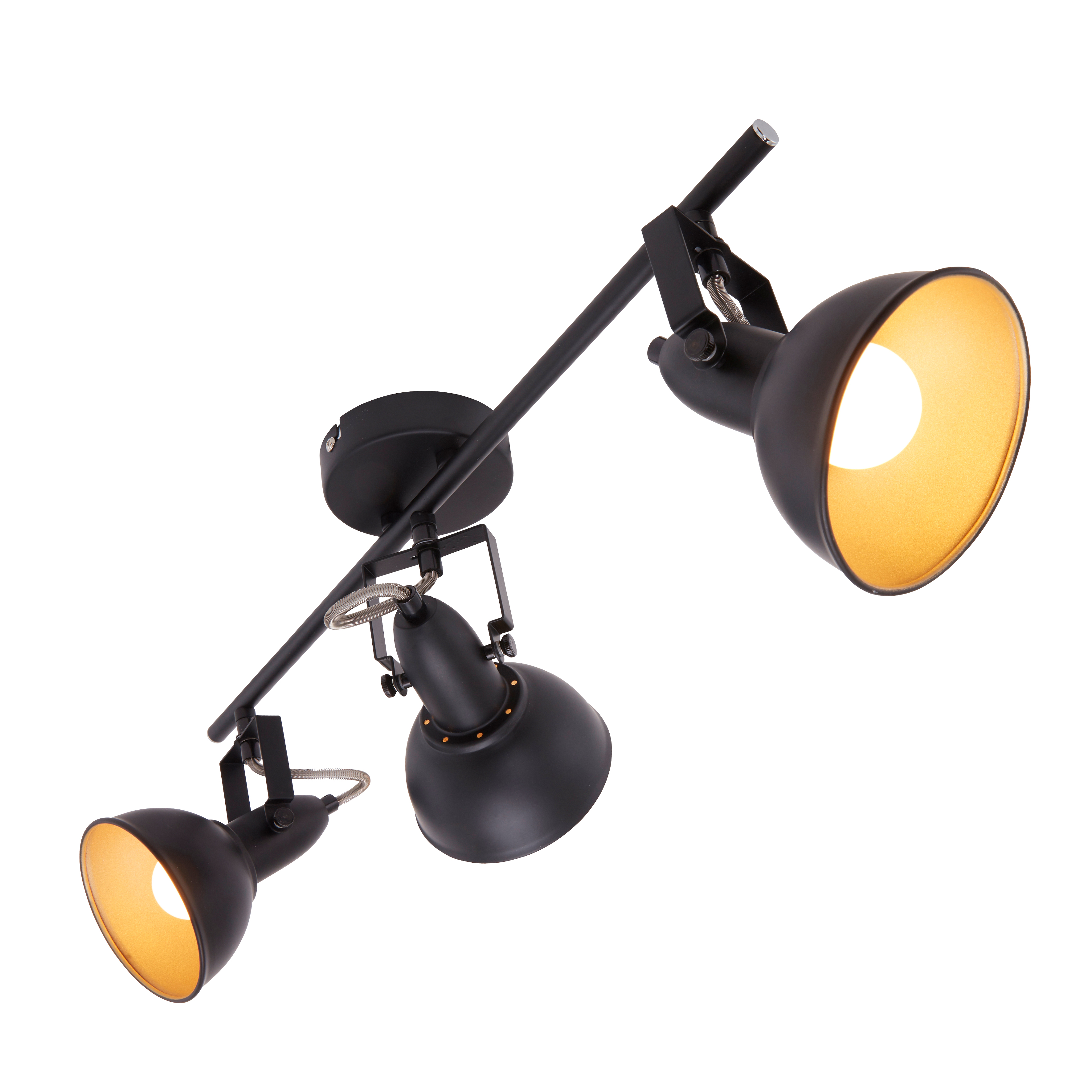 167937-5 BRILONER SCHIENE 3XE14 SCHWARZ GOLD/METALL