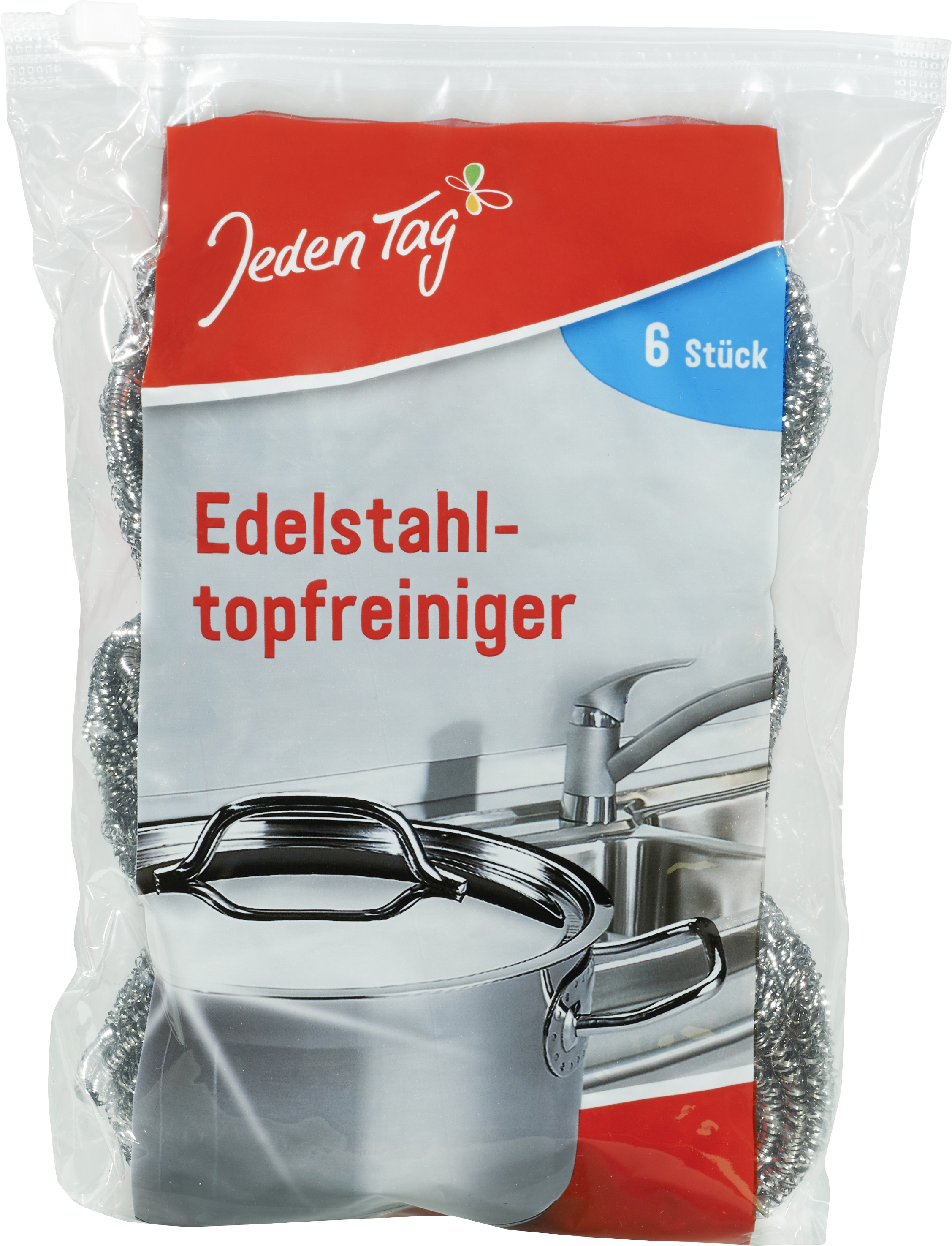 Jeden Tag Edelstahlspirale, 6er