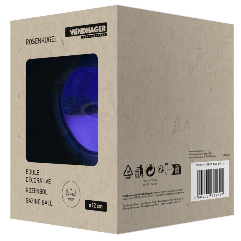 Windhager Rosenkugel, 12 cm, blau Windhager Rosenkugel, 12 cm, blau