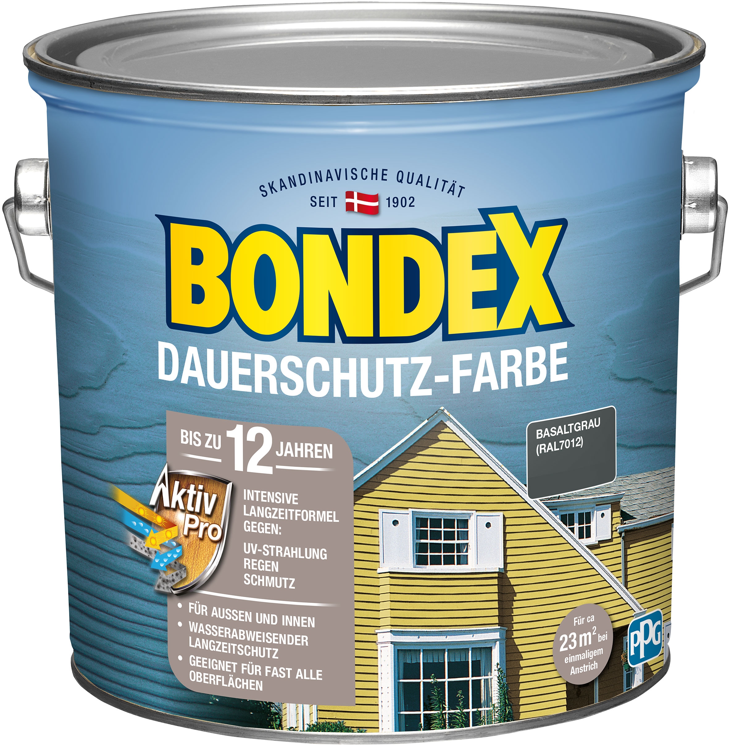 Bondex Dauerschutz-Farbe, basaltgrau 2,5L Bondex Dauerschutz-Farbe, basaltgrau 2,5L