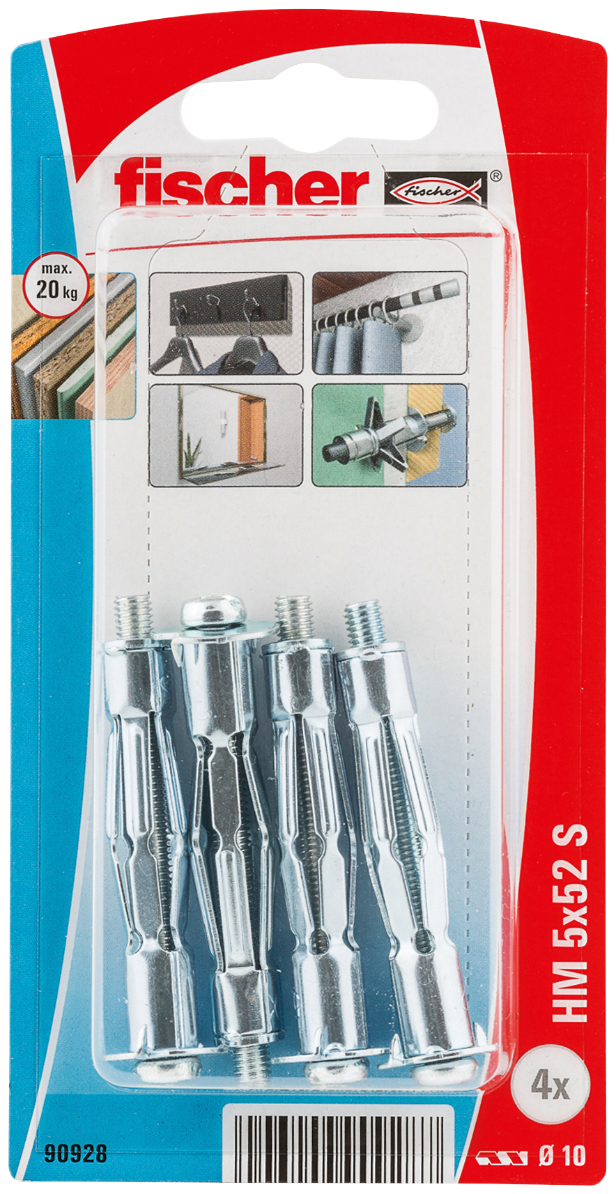 fischer Hohlraum-Metalldübel HM 5 x 52 S K (4) fischer Hohlraum-Metalldübel HM 5 x 52 S K (4)