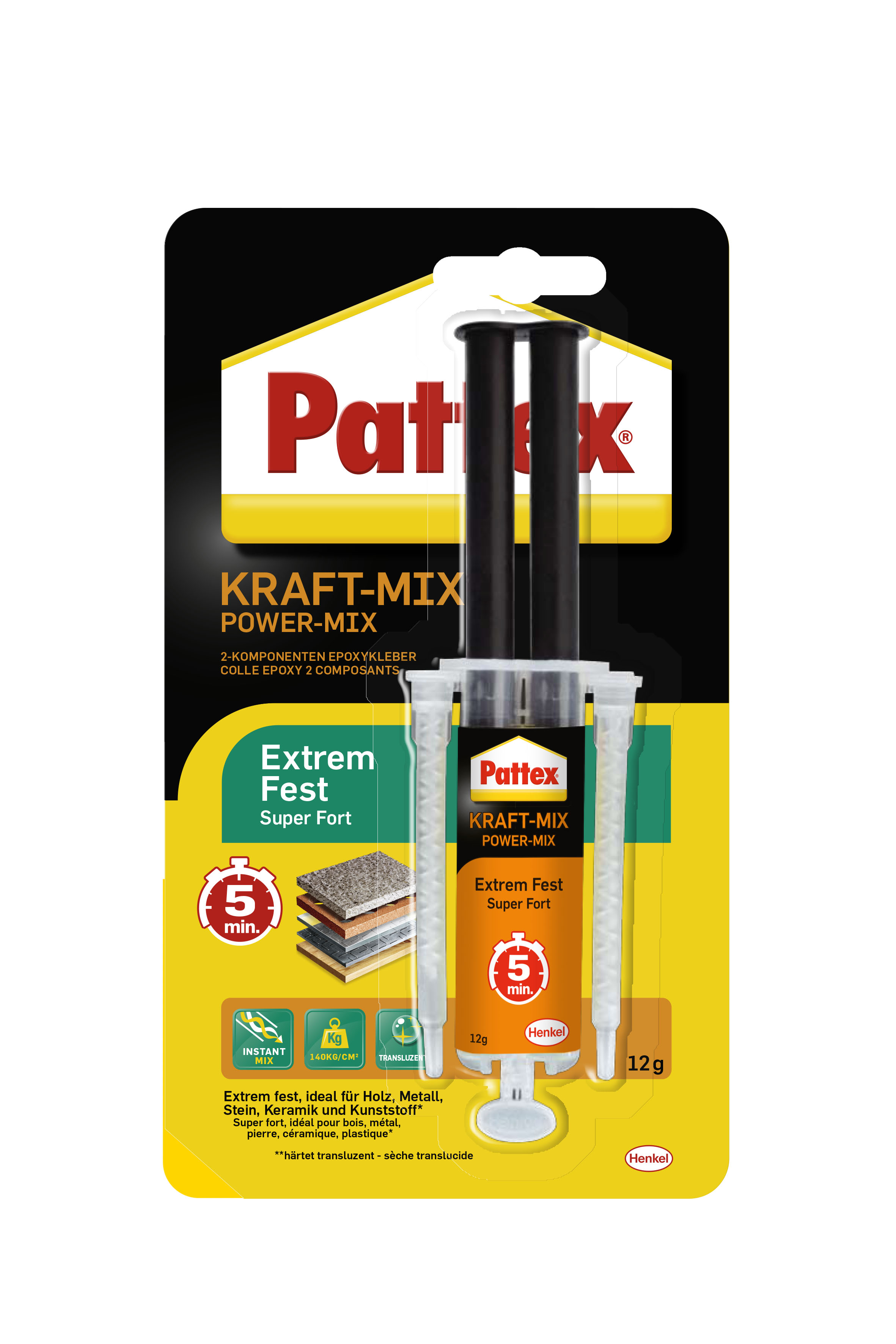 Pattex Kraft Mix Extrem Fest Spritze, 11 ml