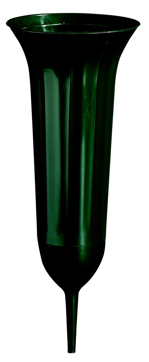 485129-87003111-L GRABVASE 31CM DUNKELGRÜN GELI