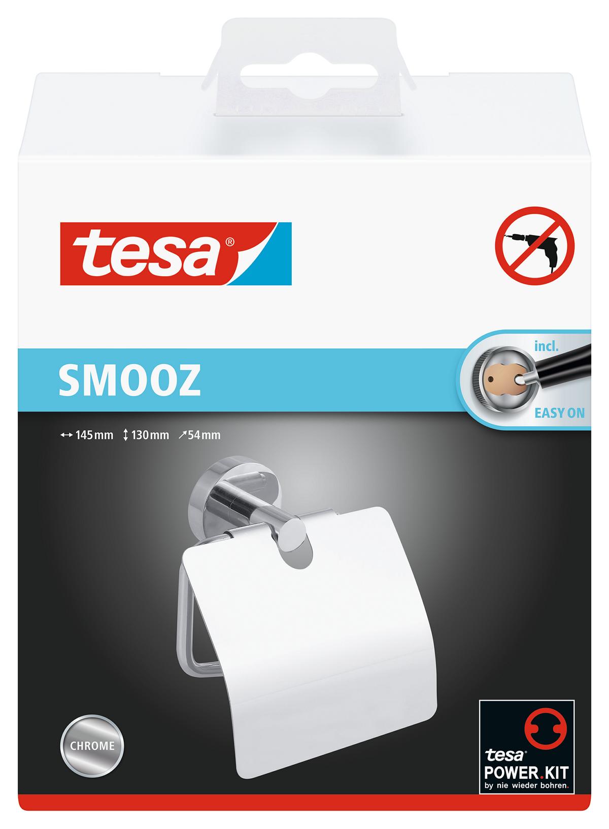 tesa Smooz Toilettenpapierhalter, mit Deckel